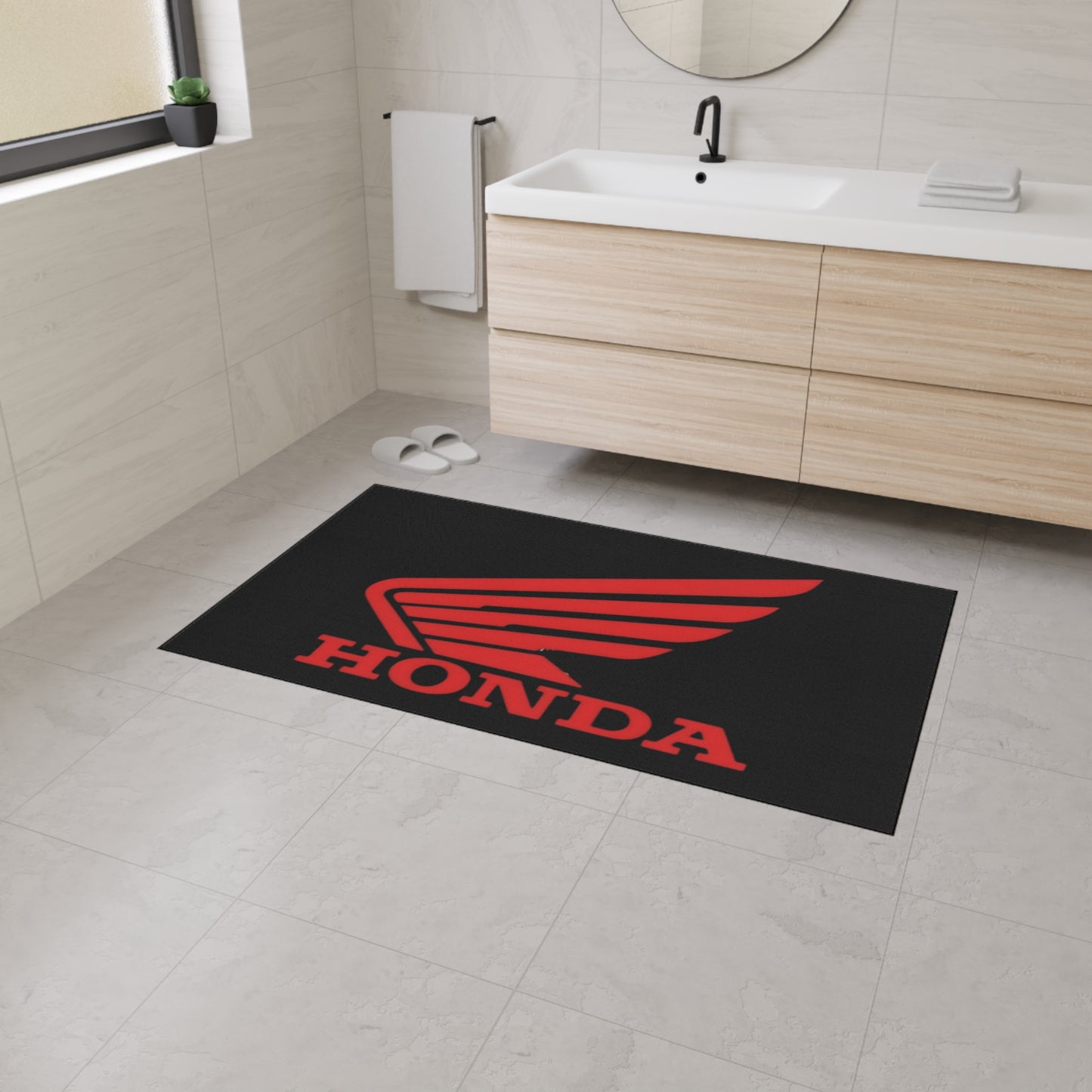 Red Wing Honda Heavy Duty Floor Mat | Motorcycle Decor, Garage Mat Car Entrance