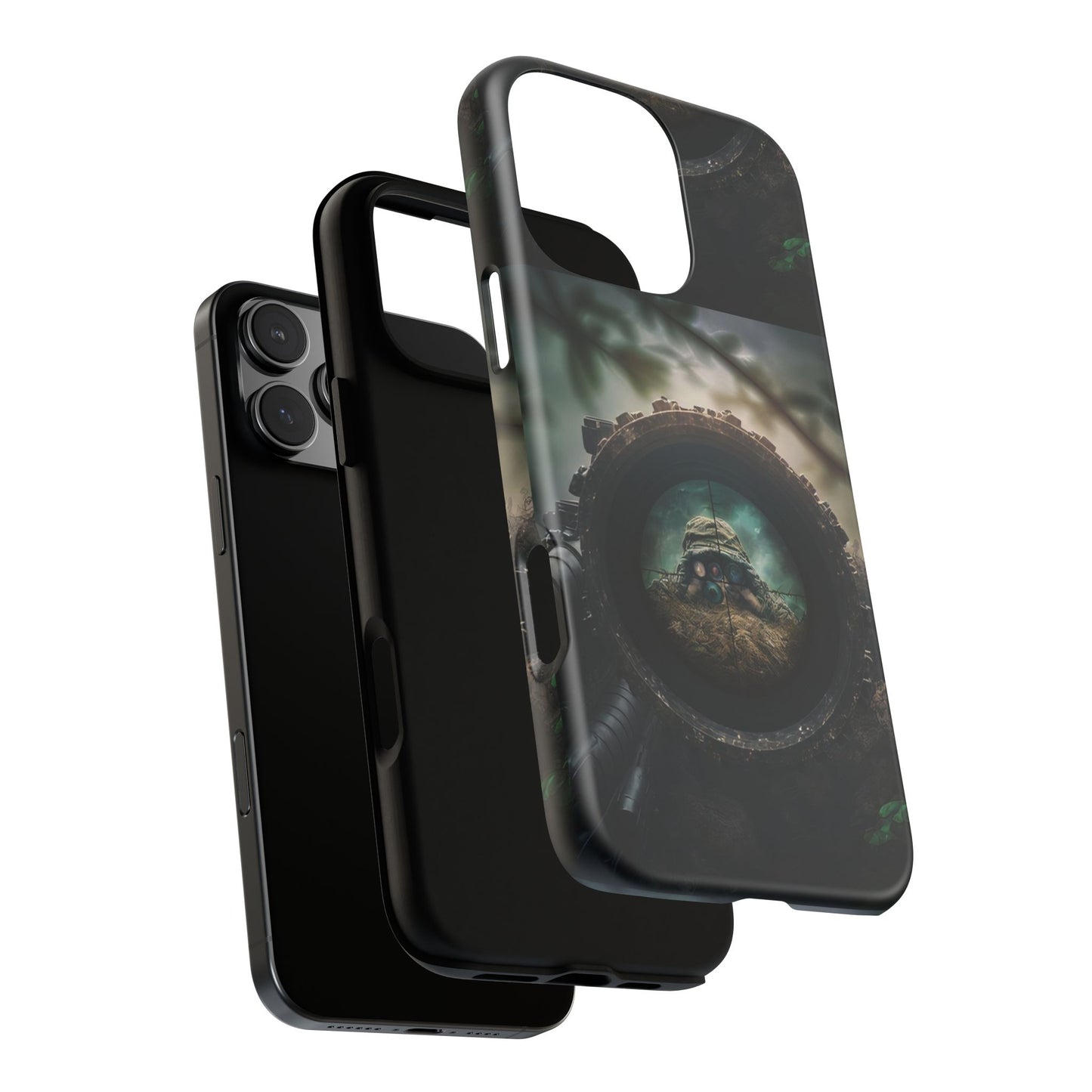 Sniper Scope Soldier Phone Case | Dual Layer Tough Cover  For iPhone