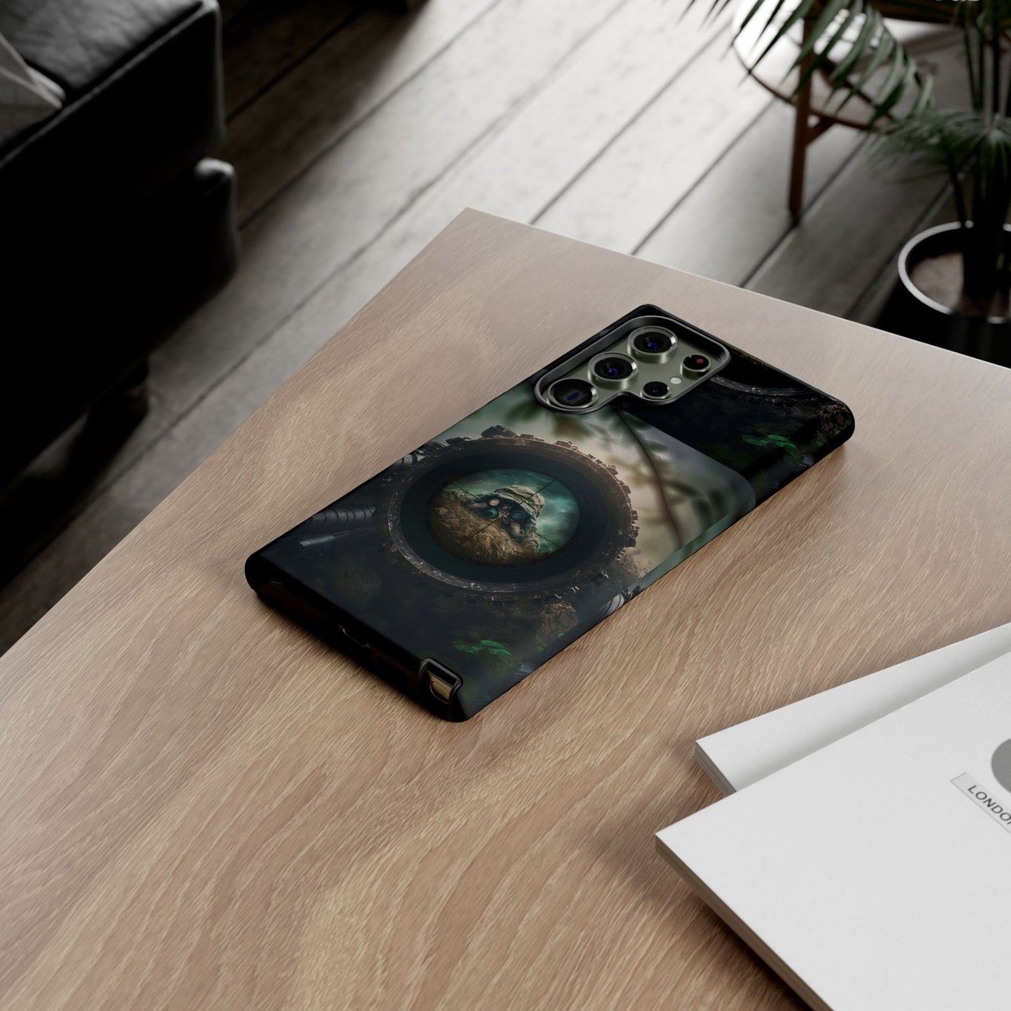 Sniper Scope Soldier Phone Case | Dual Layer Tough Cover  For iPhone