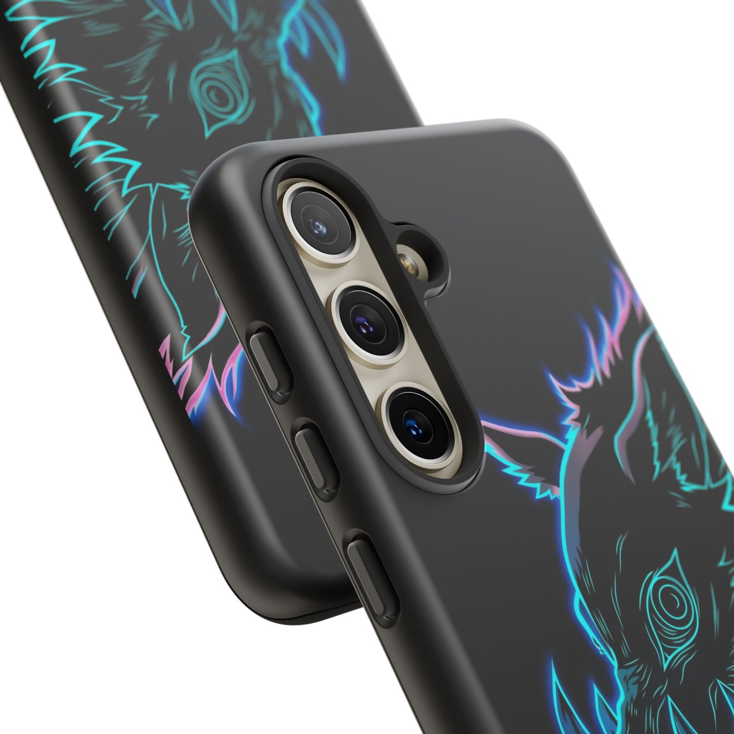 Tough Cases For iPhone, Galaxy, Anime Hashibira Beast Slayer Neon Design