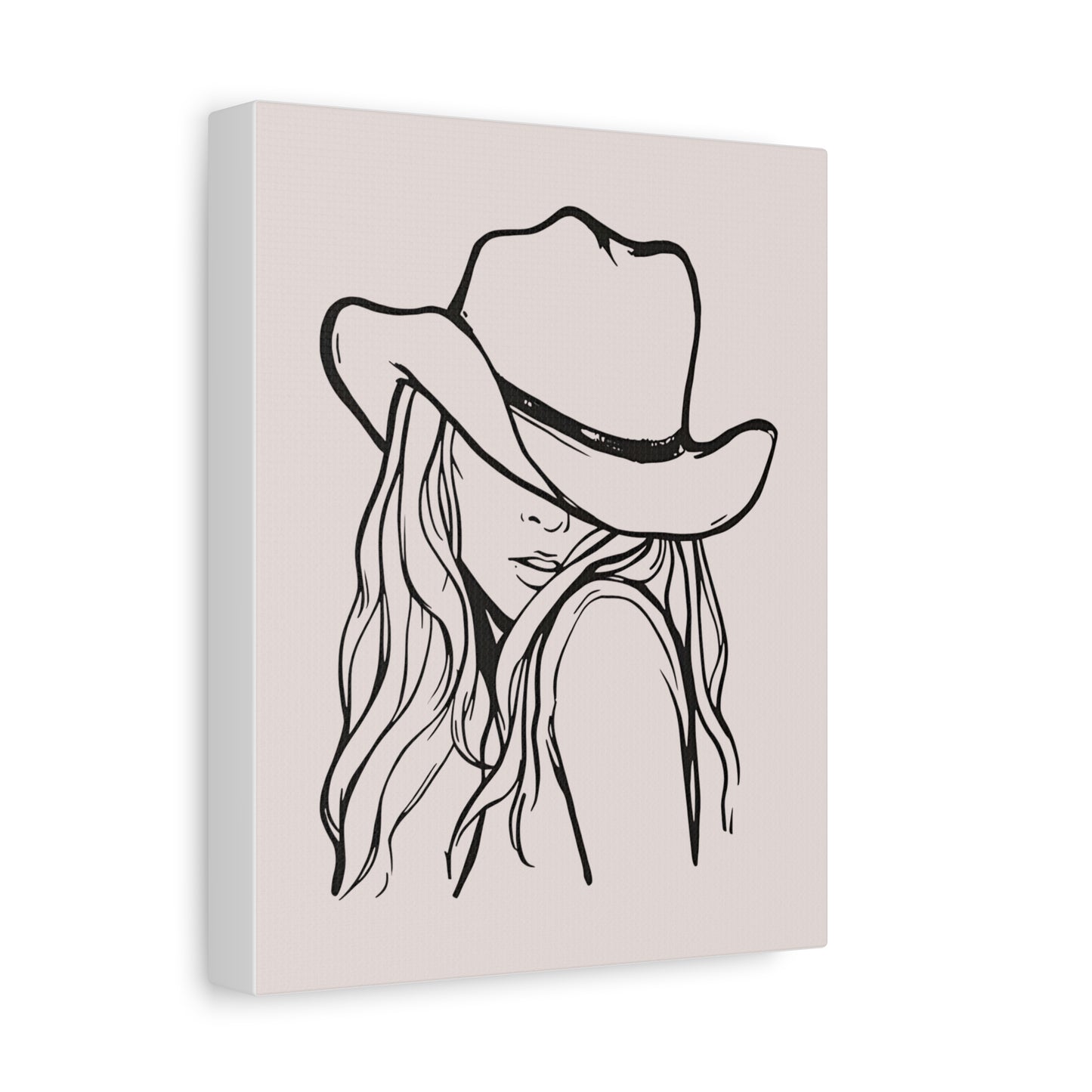 Canvas Wall Art Prints, Western Cowgirl Wall Art, Trendy Line Art