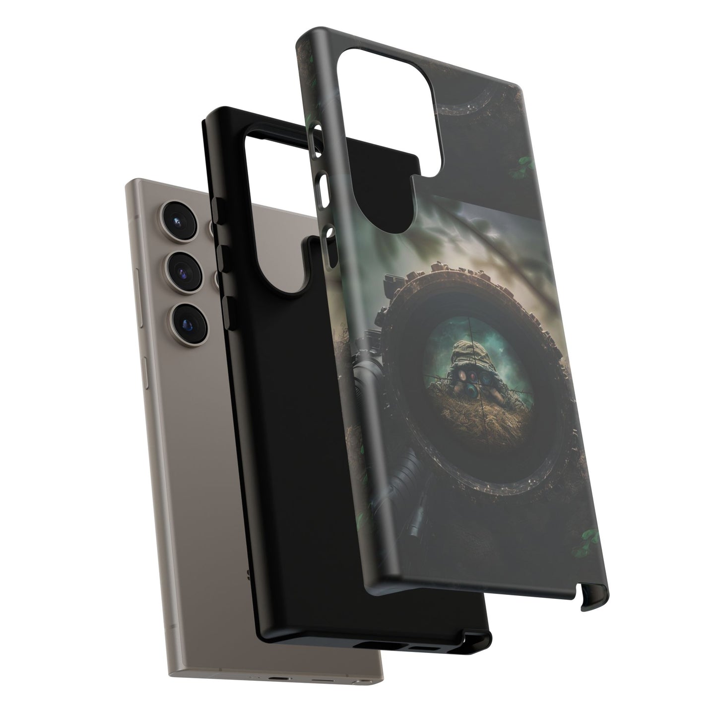 Sniper Scope Soldier Phone Case | Dual Layer Tough Cover  For iPhone