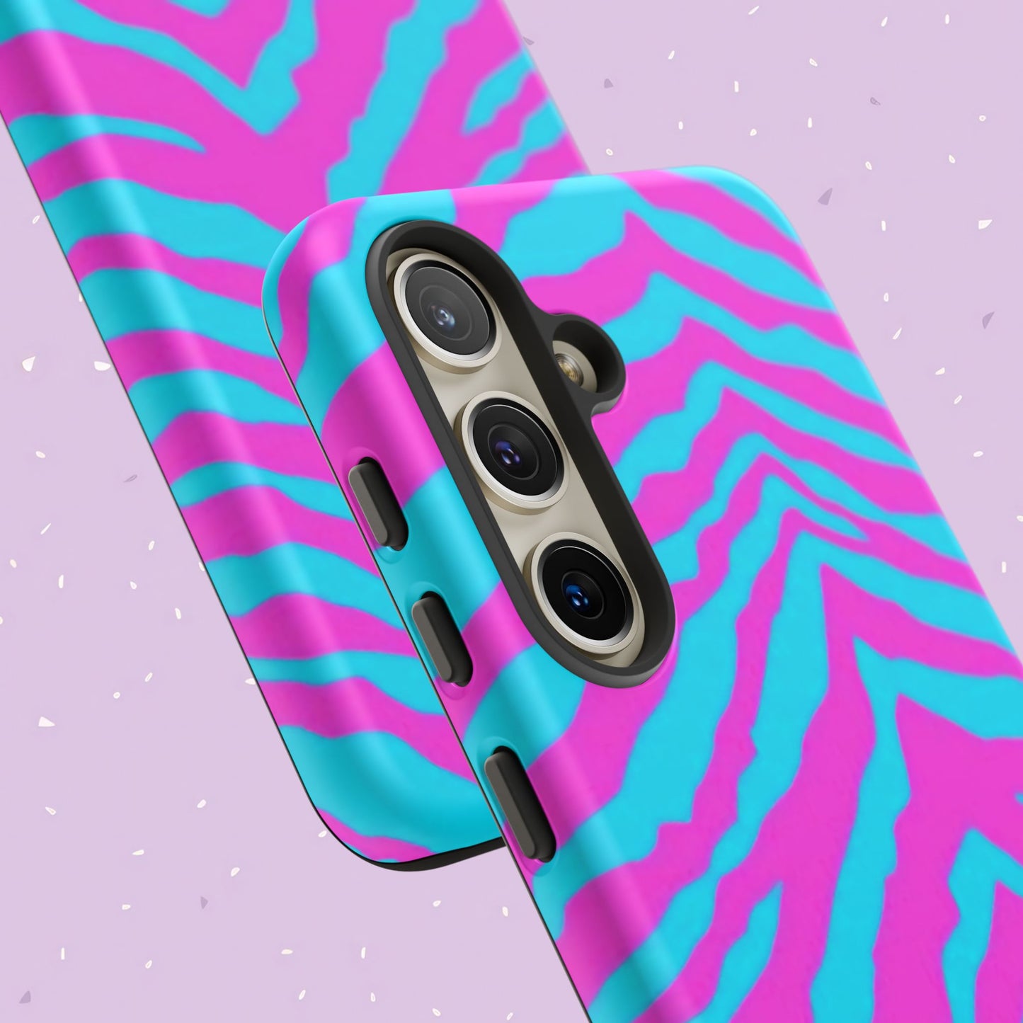 Animal Print Hot Pink And Teal Tough Case for iPhone, Galaxy and Google Pixel