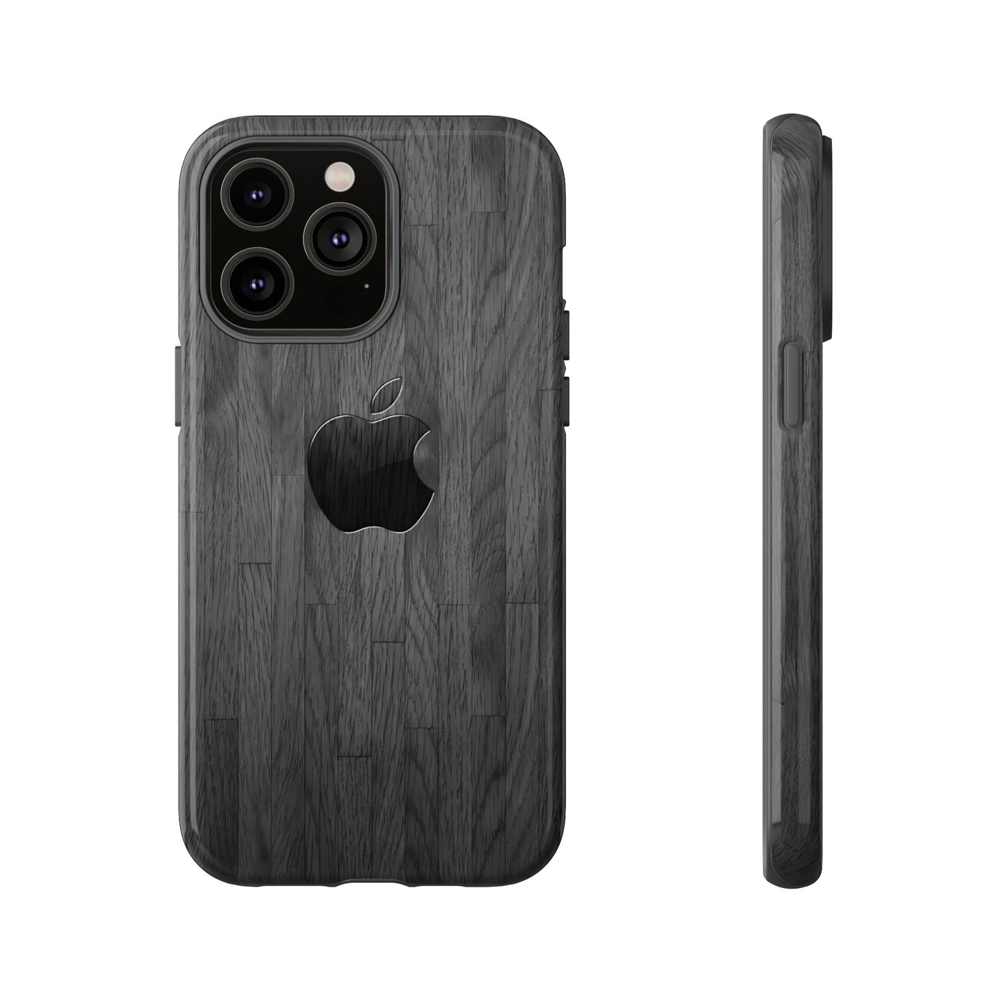 Tough Cases For iPhones, Gray Wood Color Rugged Phone Case