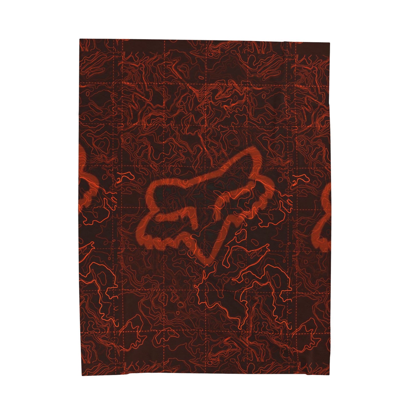 Fox Racing Logo Velveteen Plush Blanket— Camouflage MTB Throw