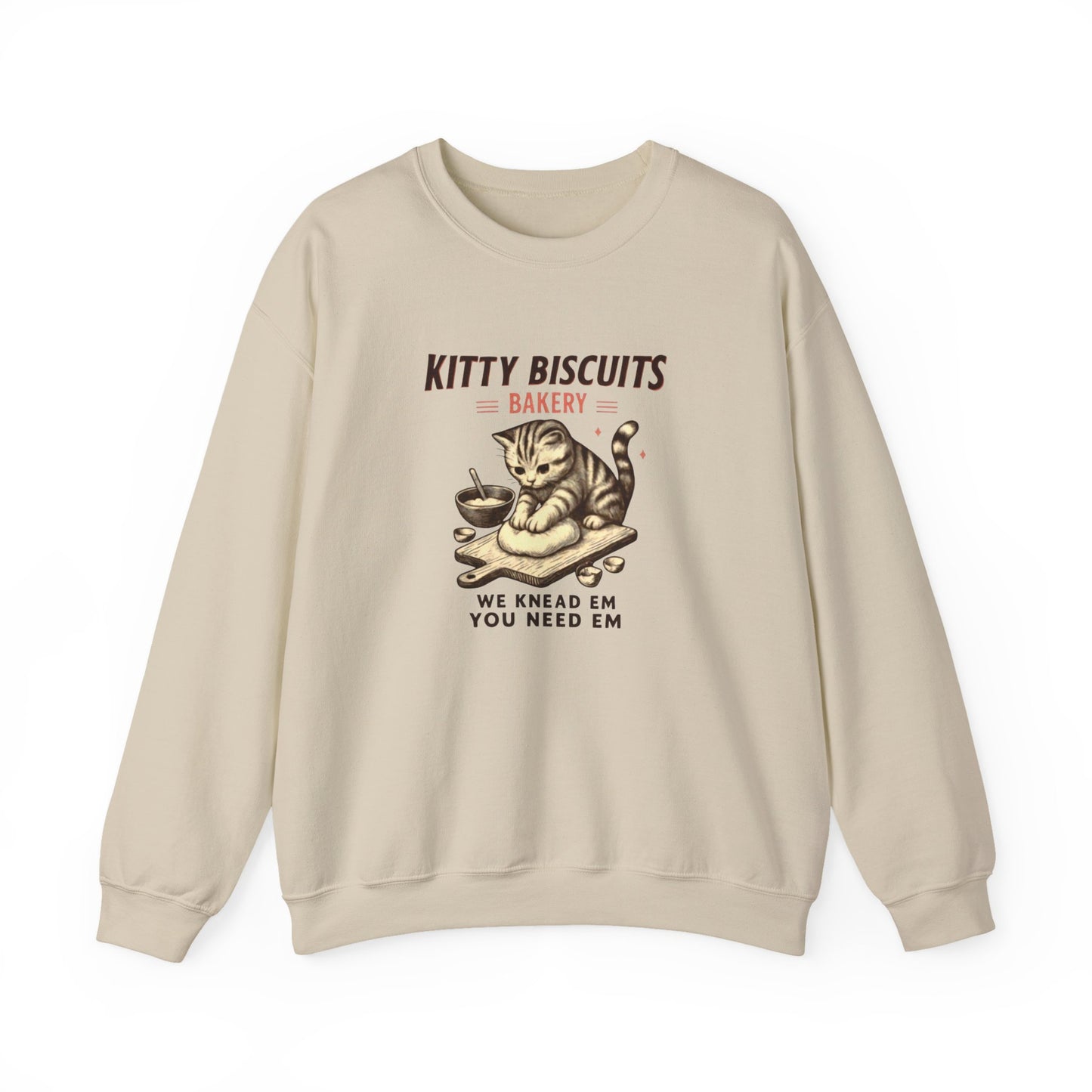 Kitty Biscuits Bakery Unisex Heavy Blend™ Crewneck Sweatshirt, Cozy Gift Idea