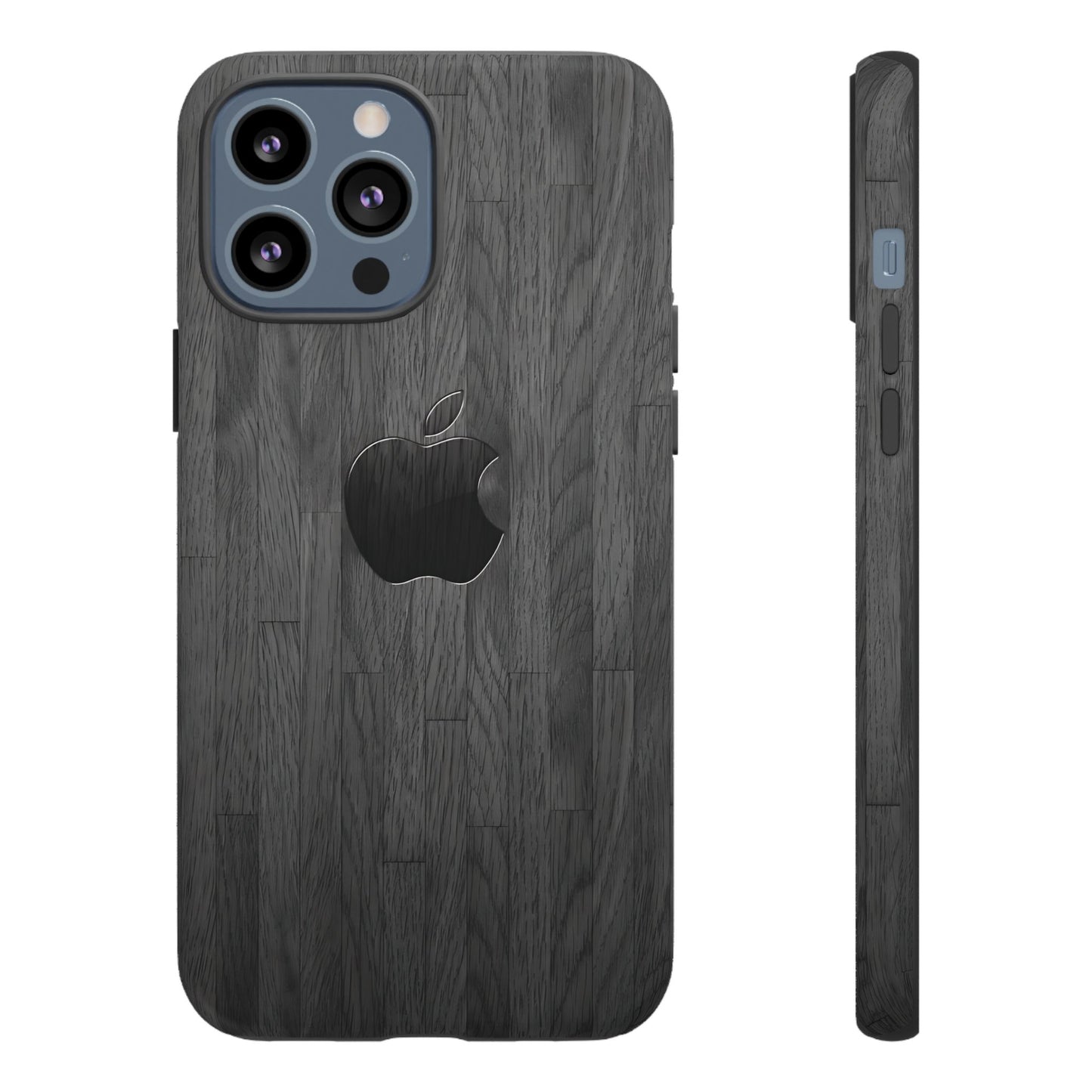 Tough Cases For iPhones, Gray Wood Color Rugged Phone Case