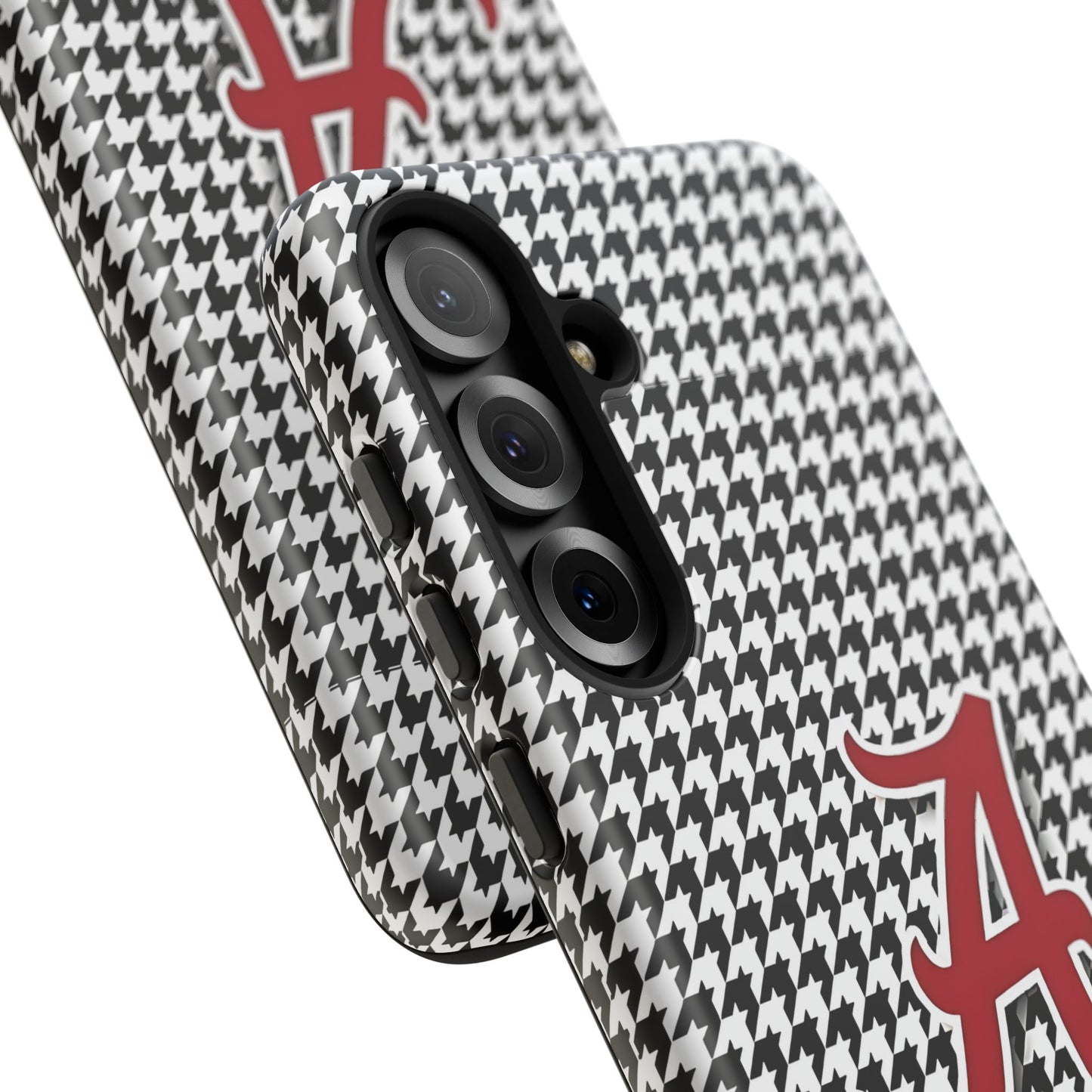 Alabama Houndstooth Phone Case, Tough Cases, College RTR Fan Gear, Initial A