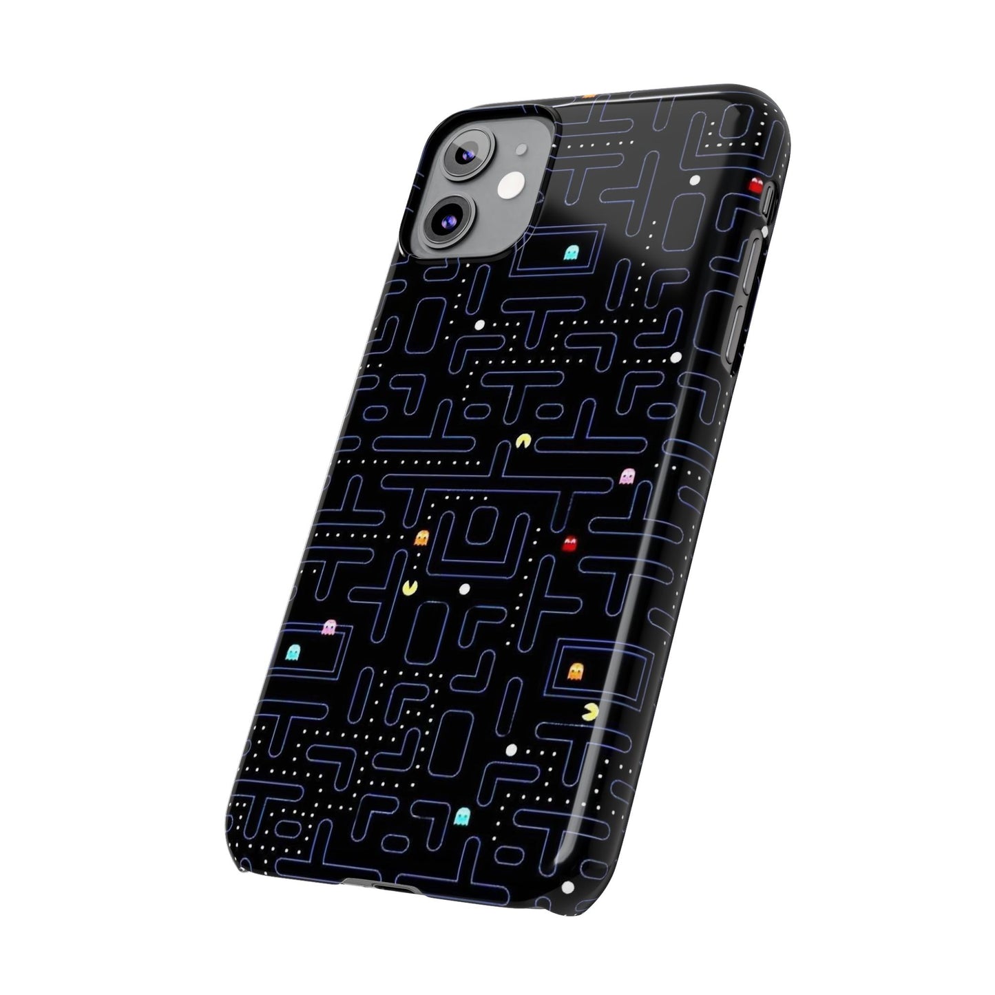 iPhone Slim Case, Pac Man Arcade Game Board Design, Glossy Finish