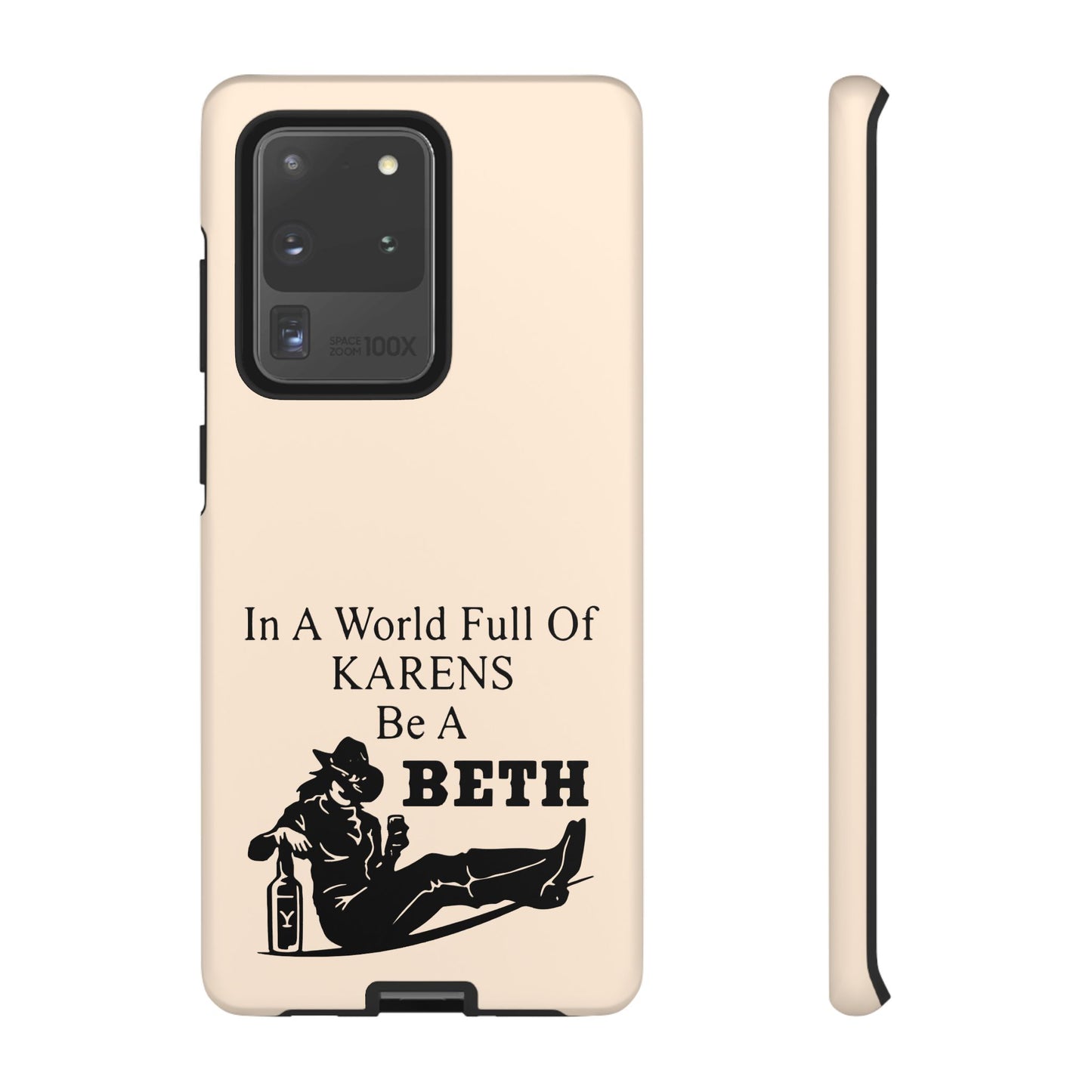 Peach Color Tough Phone Cases For iPhone, Samsung, Pixel, Cowgirl Inspired