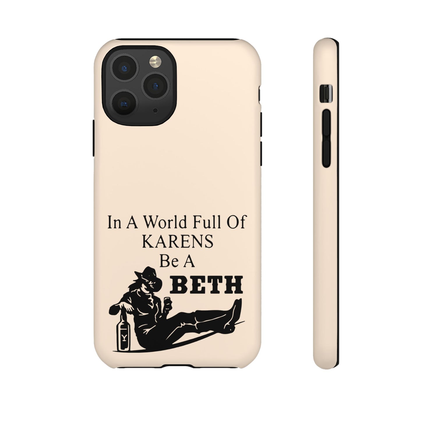 Peach Color Tough Phone Cases For iPhone, Samsung, Pixel, Cowgirl Inspired