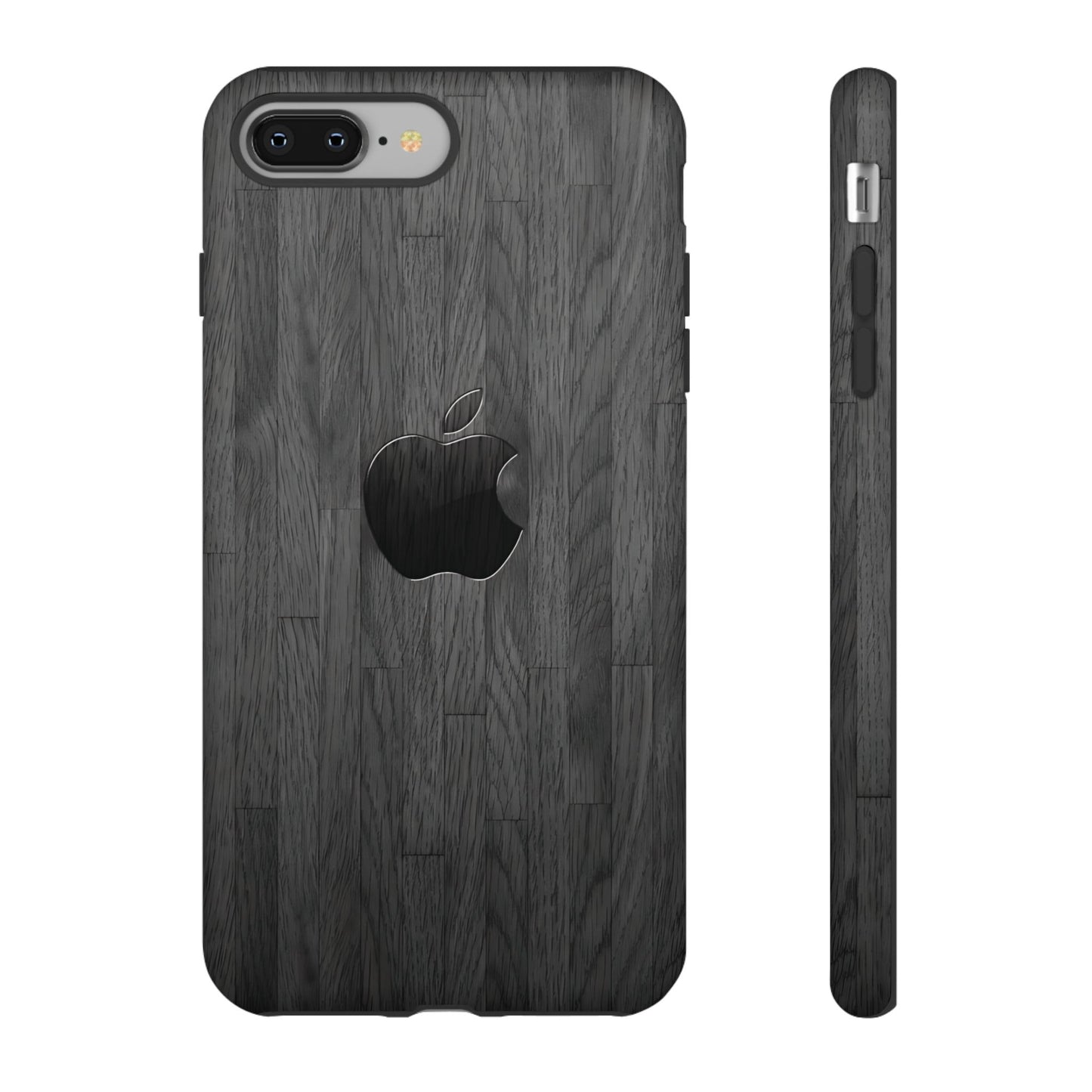 Tough Cases For iPhones, Gray Wood Color Rugged Phone Case