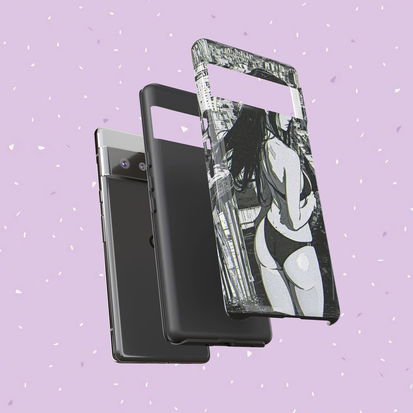 Tough Phone Case, Anime Manga Girl Bikini Design, iPhone, Galaxy, Google Pixel, Hentai Ecchi Art