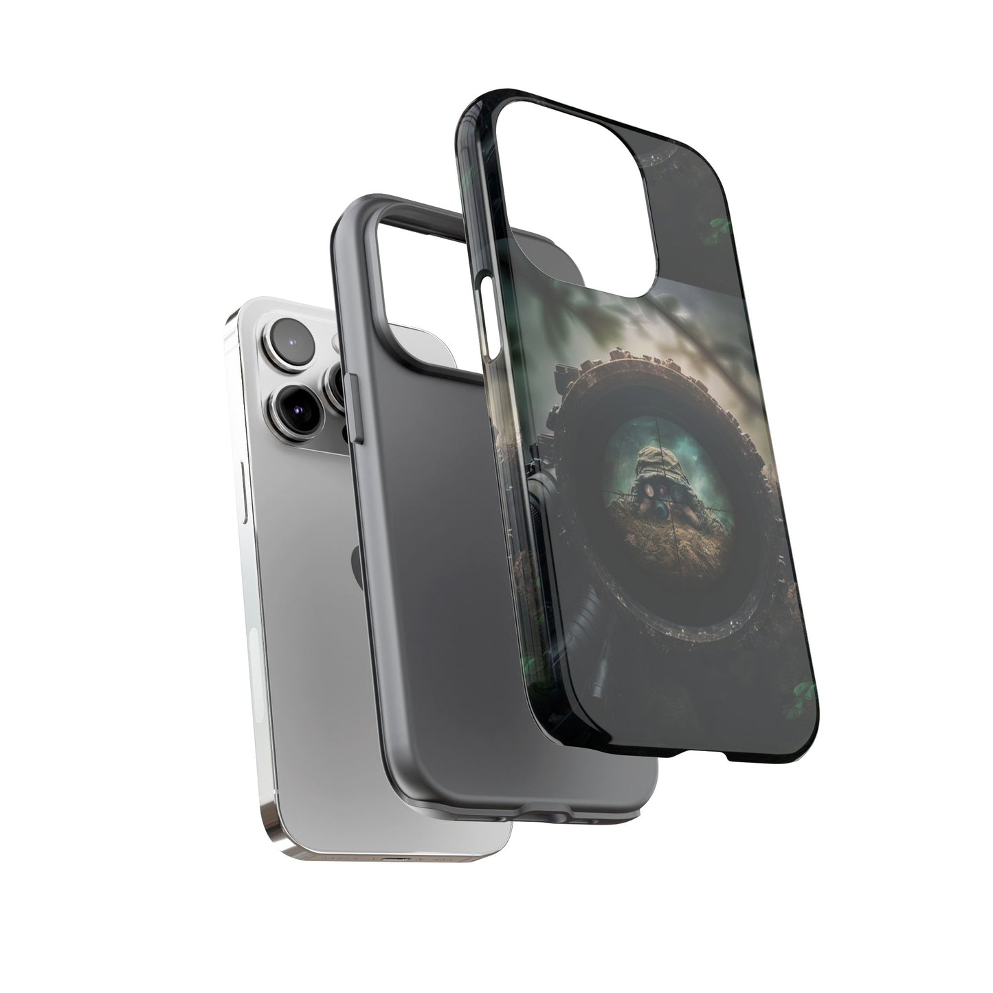 Sniper Scope Soldier Phone Case | Dual Layer Tough Cover  For iPhone