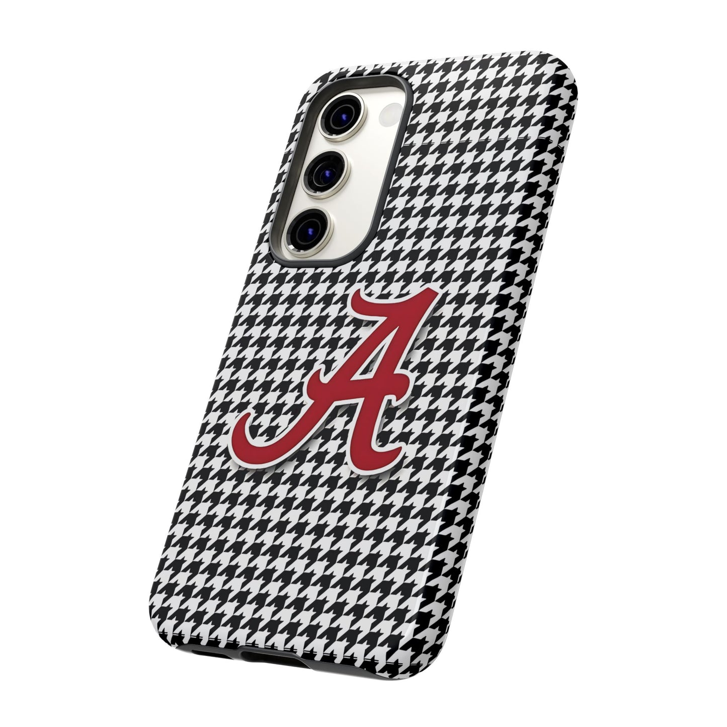 Alabama Houndstooth Phone Case, Tough Cases, College RTR Fan Gear, Initial A