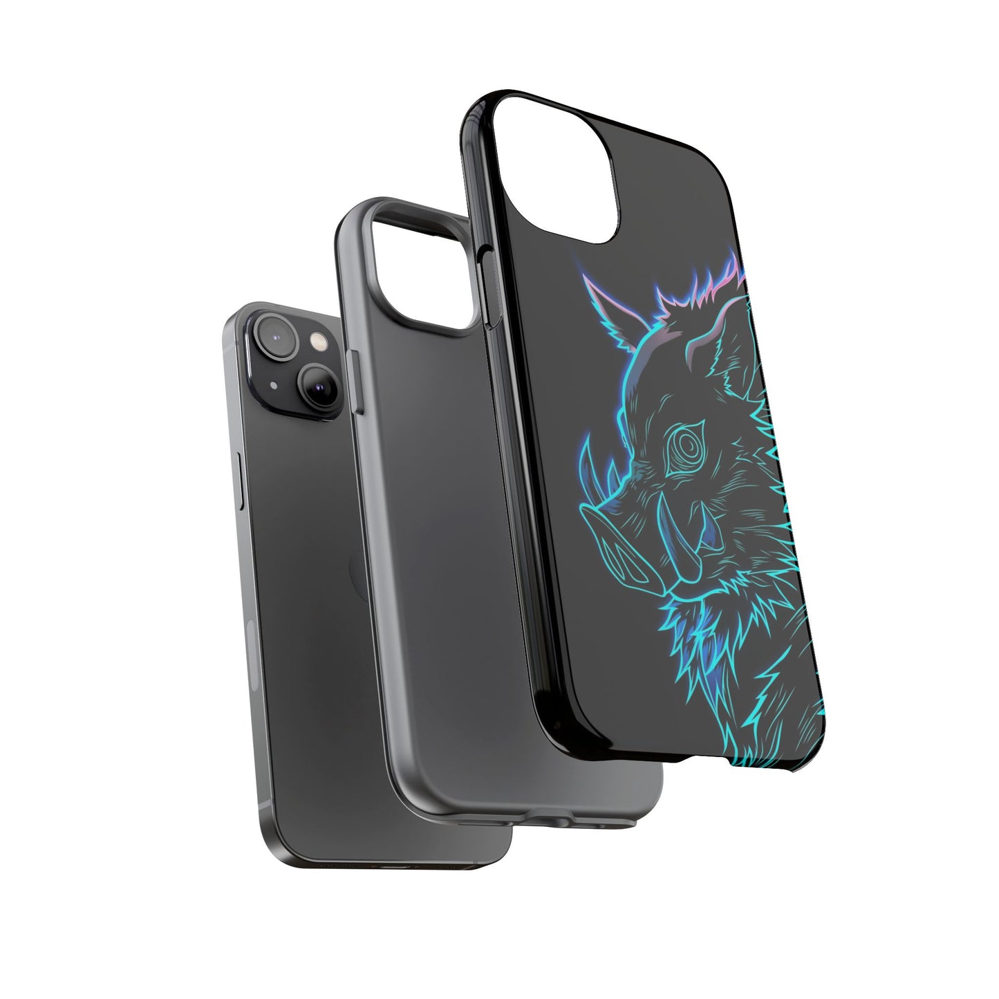 Tough Cases For iPhone, Galaxy, Anime Hashibira Beast Slayer Neon Design
