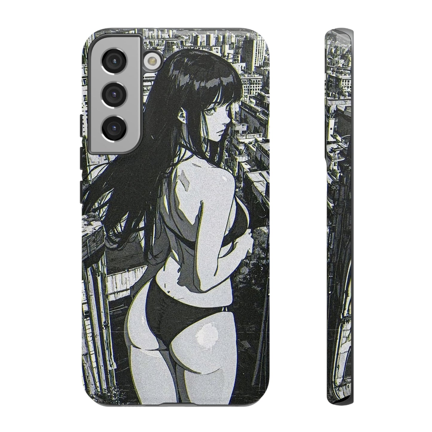 Tough Phone Case, Anime Manga Girl Bikini Design, iPhone, Galaxy, Google Pixel, Hentai Ecchi Art