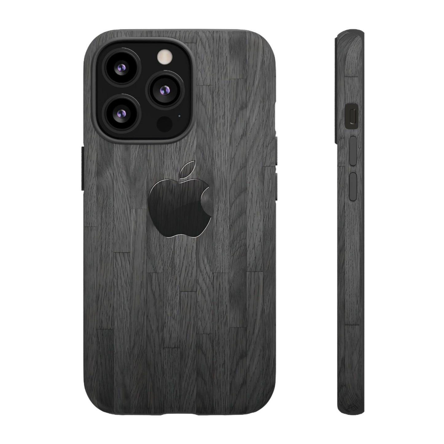 Tough Cases For iPhones, Gray Wood Color Rugged Phone Case