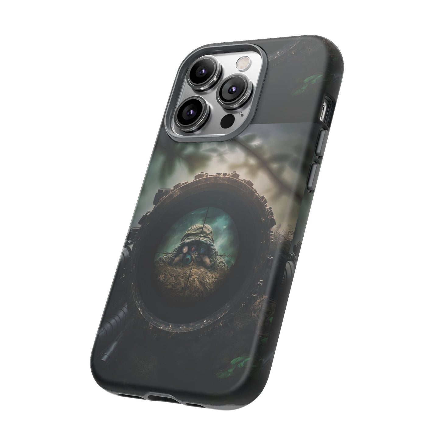 Sniper Scope Soldier Phone Case | Dual Layer Tough Cover  For iPhone