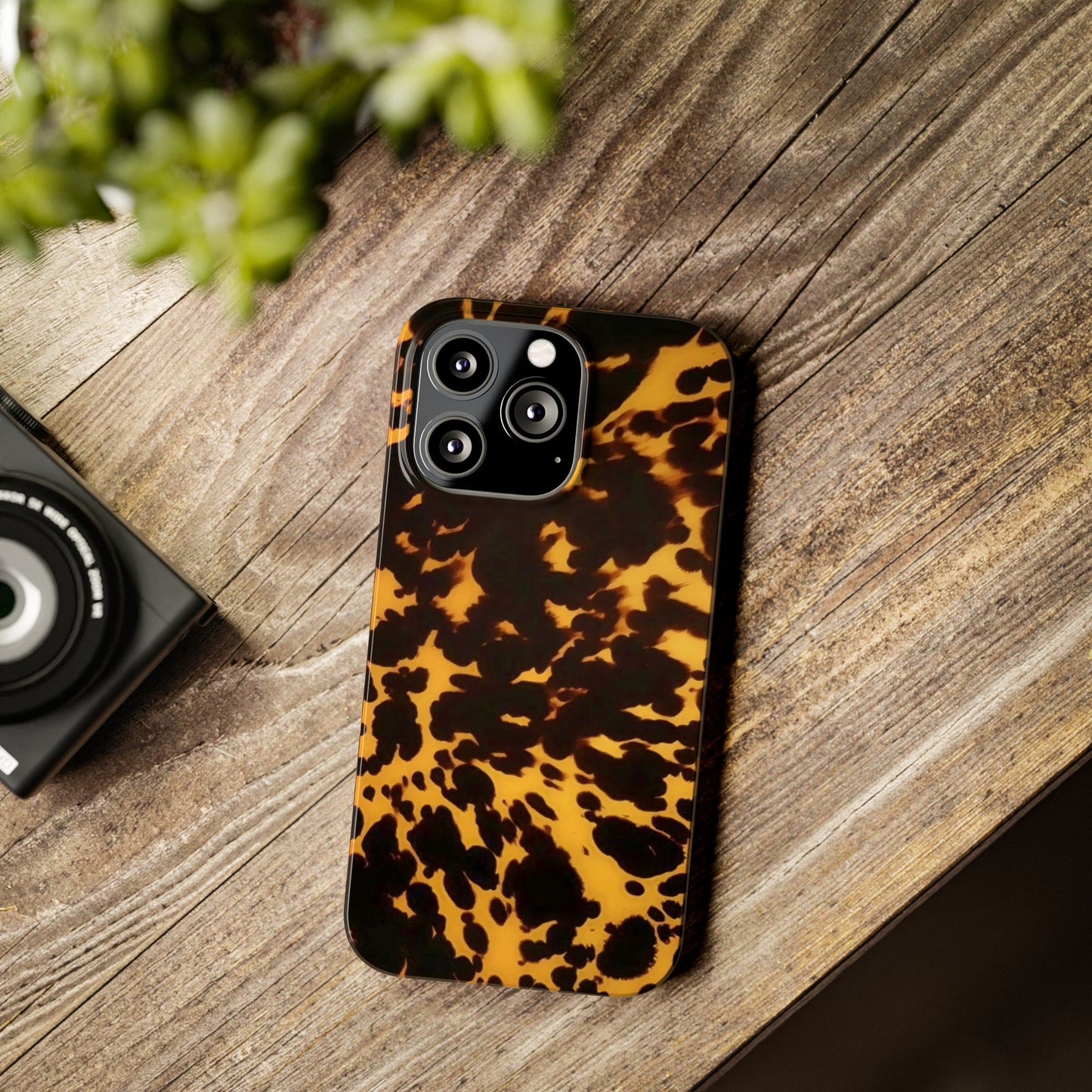 Two Tone Tortoiseshell iPhone Ultra Slim Cases, Glossy Finish