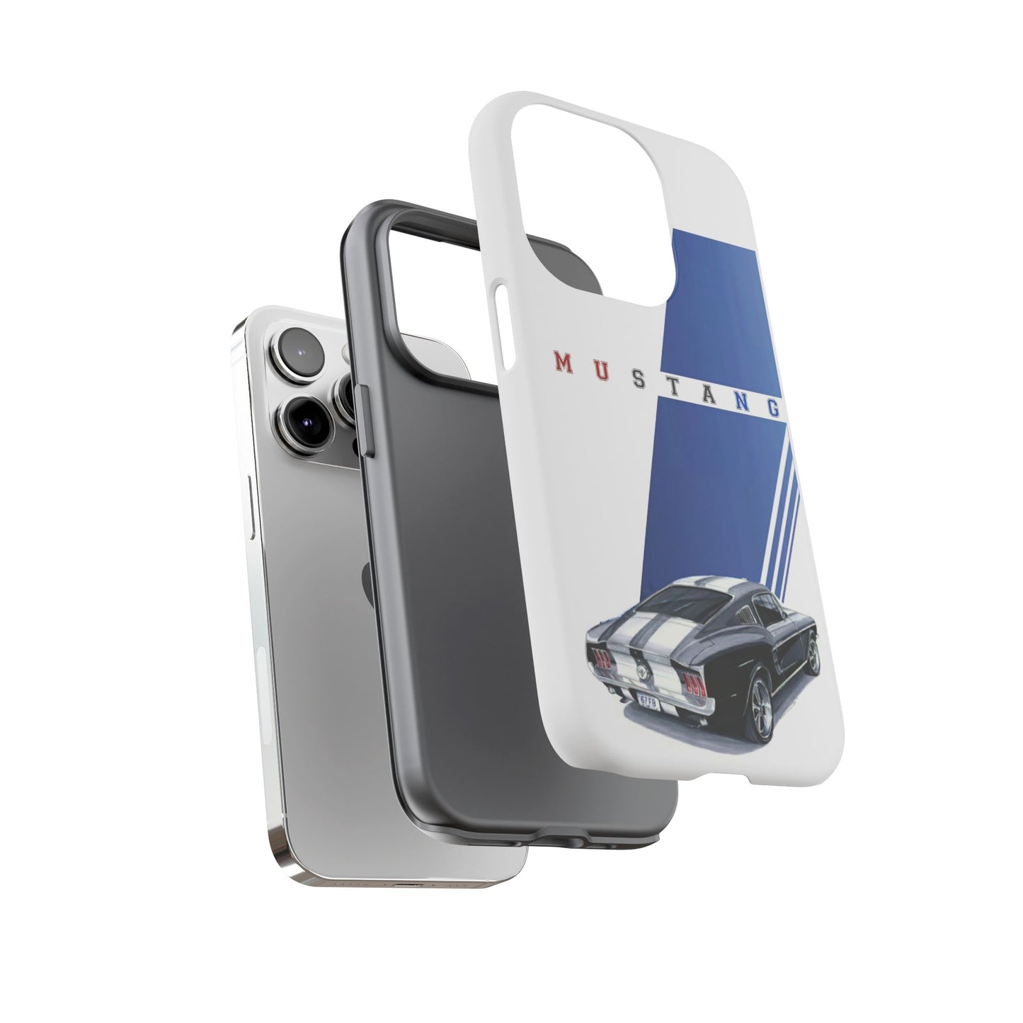 Mustang Car Art Tough Cases For iPhones, Samsung Galaxy and Google Pixel