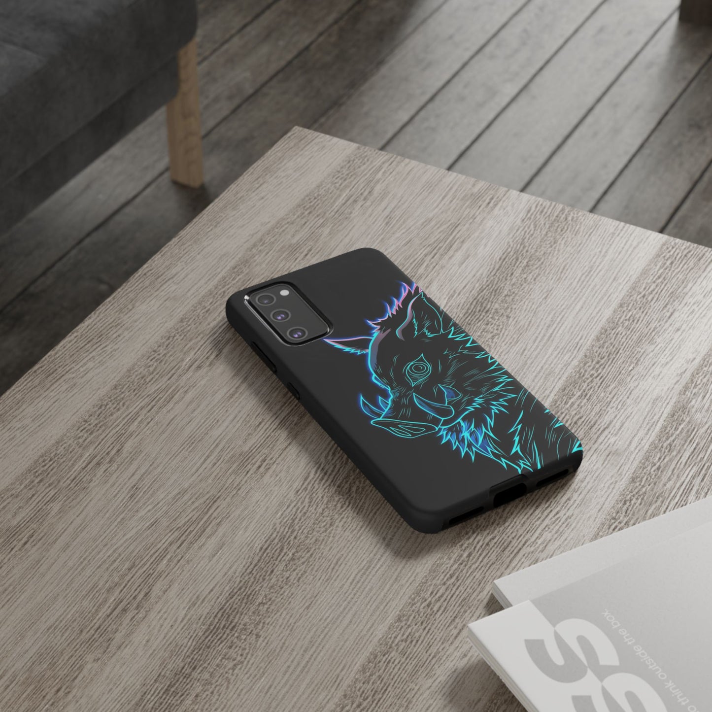 Tough Cases For iPhone, Galaxy, Anime Hashibira Beast Slayer Neon Design