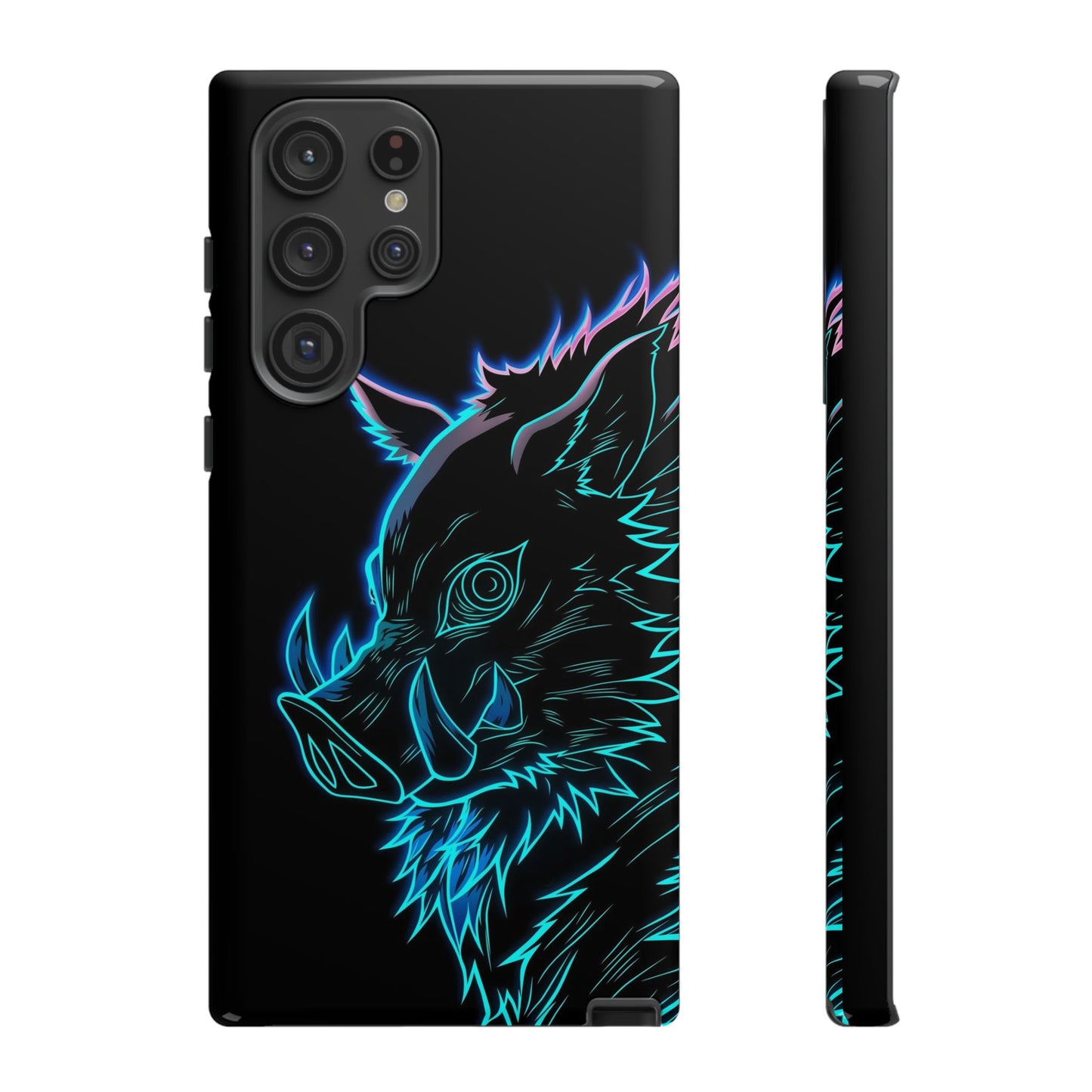 Tough Cases For iPhone, Galaxy, Anime Hashibira Beast Slayer Neon Design
