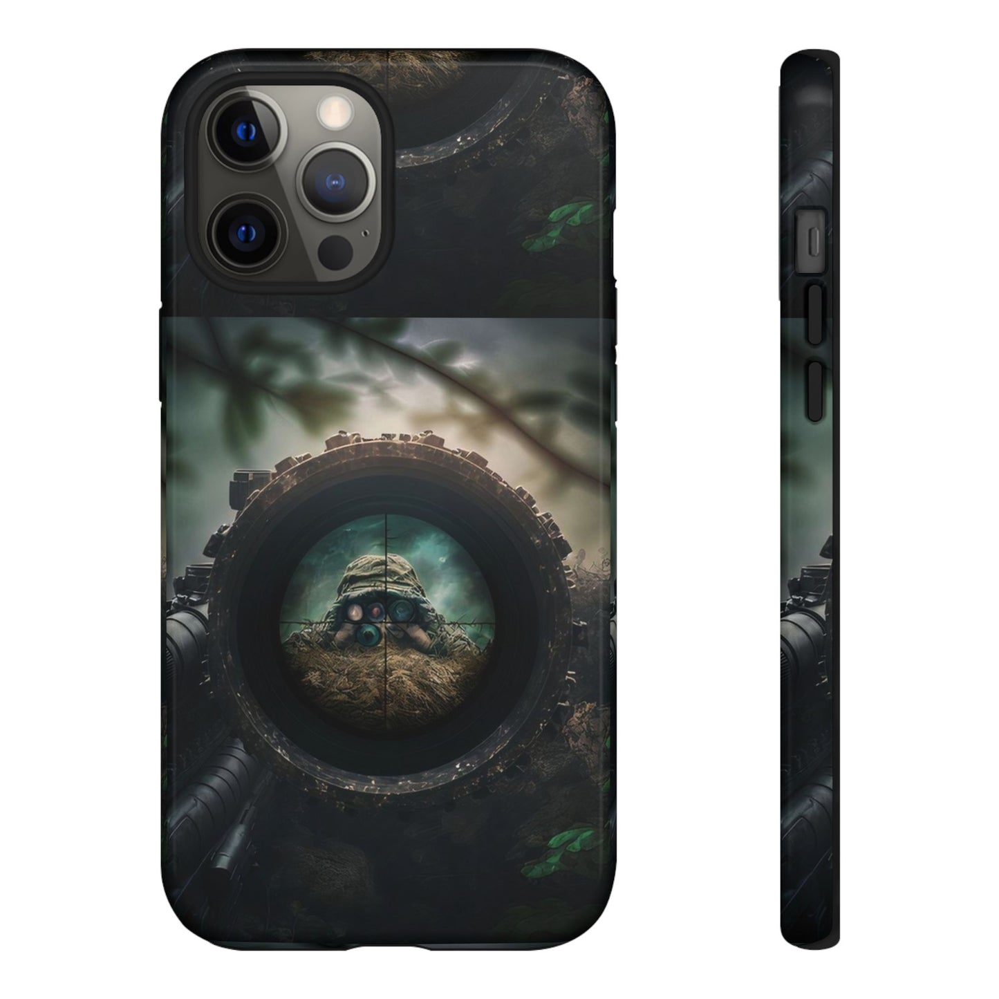 Sniper Scope Soldier Phone Case | Dual Layer Tough Cover  For iPhone