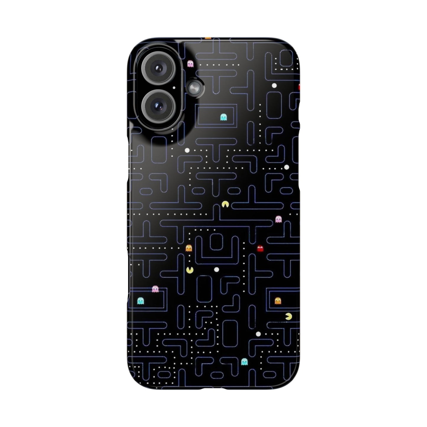 iPhone Slim Case, Pac Man Arcade Game Board Design, Glossy Finish
