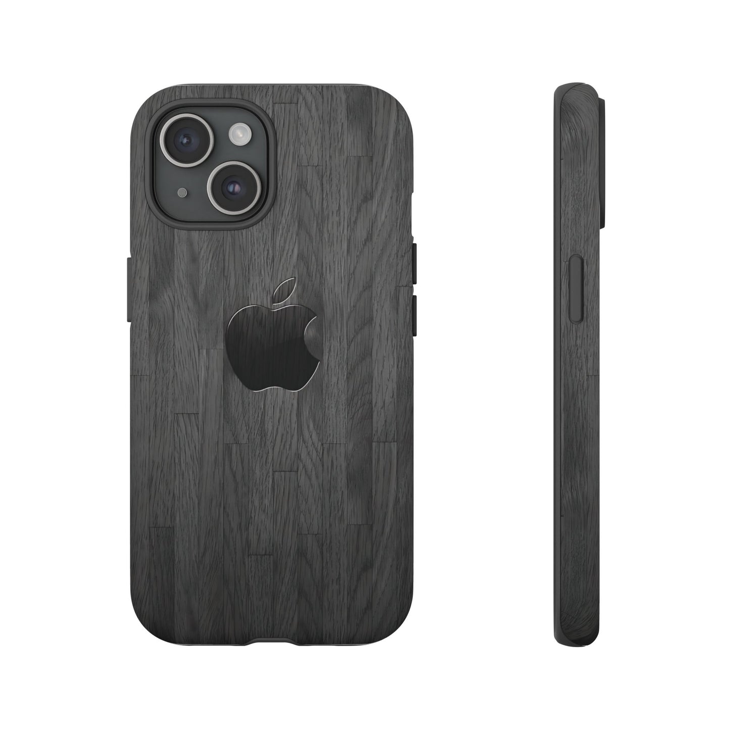 Tough Cases For iPhones, Gray Wood Color Rugged Phone Case