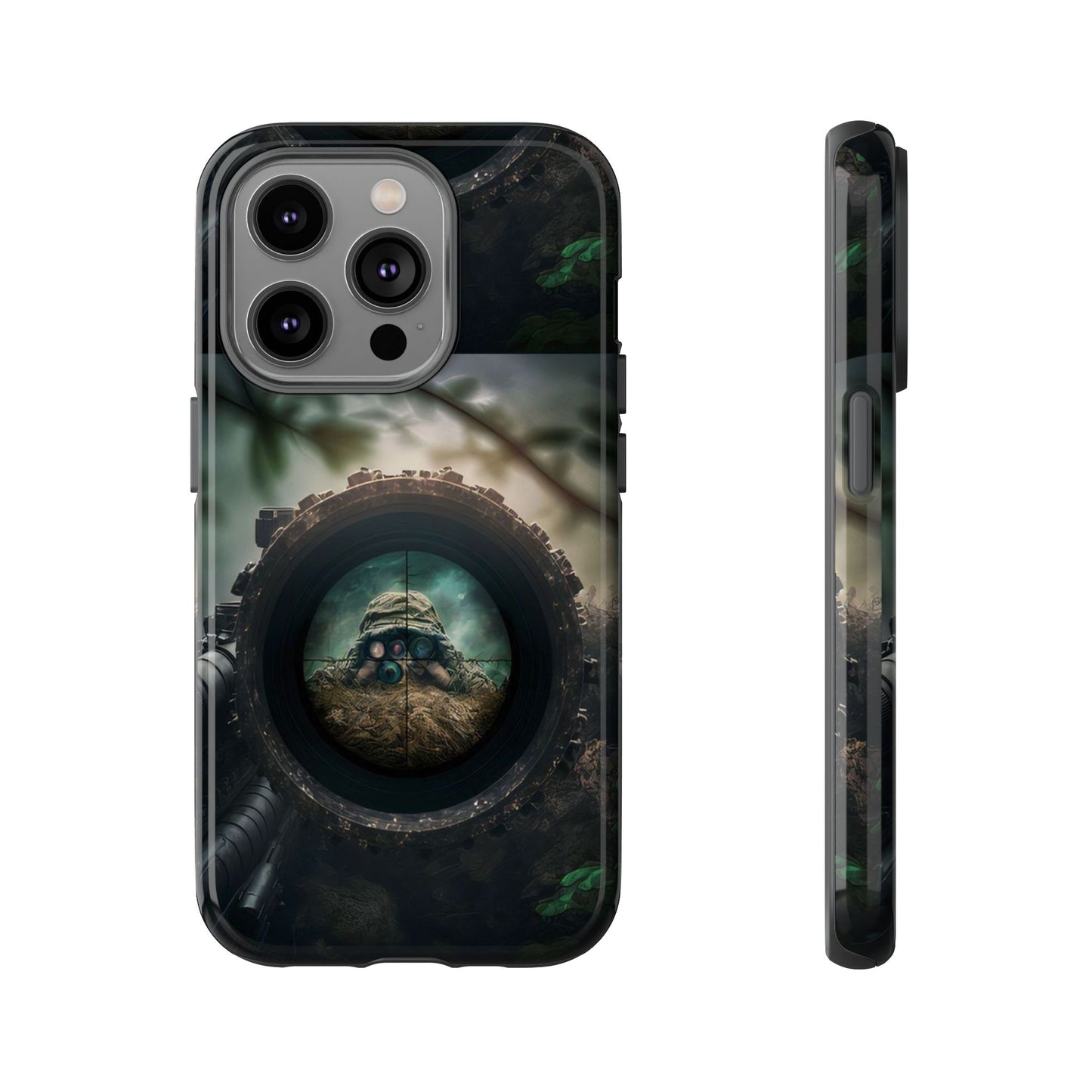 Sniper Scope Soldier Phone Case | Dual Layer Tough Cover  For iPhone