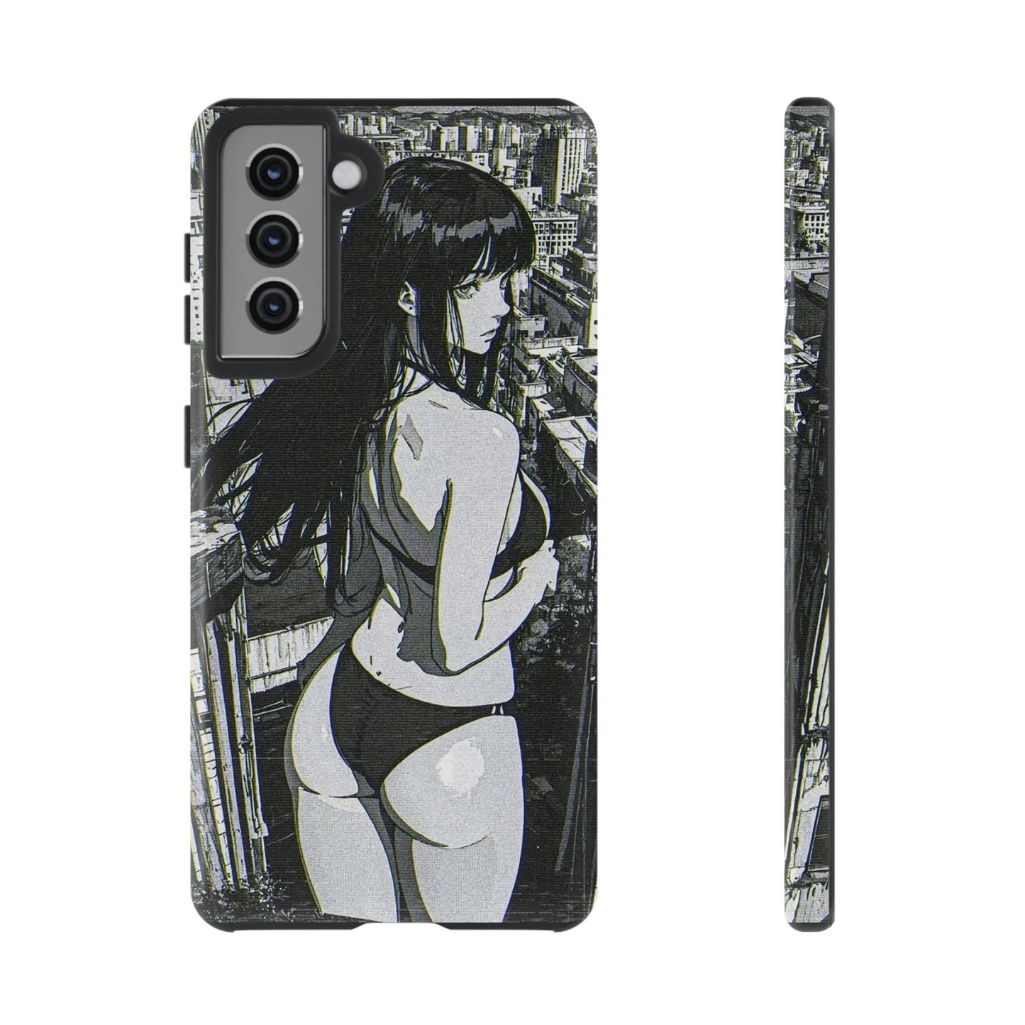 Tough Phone Case, Anime Manga Girl Bikini Design, iPhone, Galaxy, Google Pixel, Hentai Ecchi Art