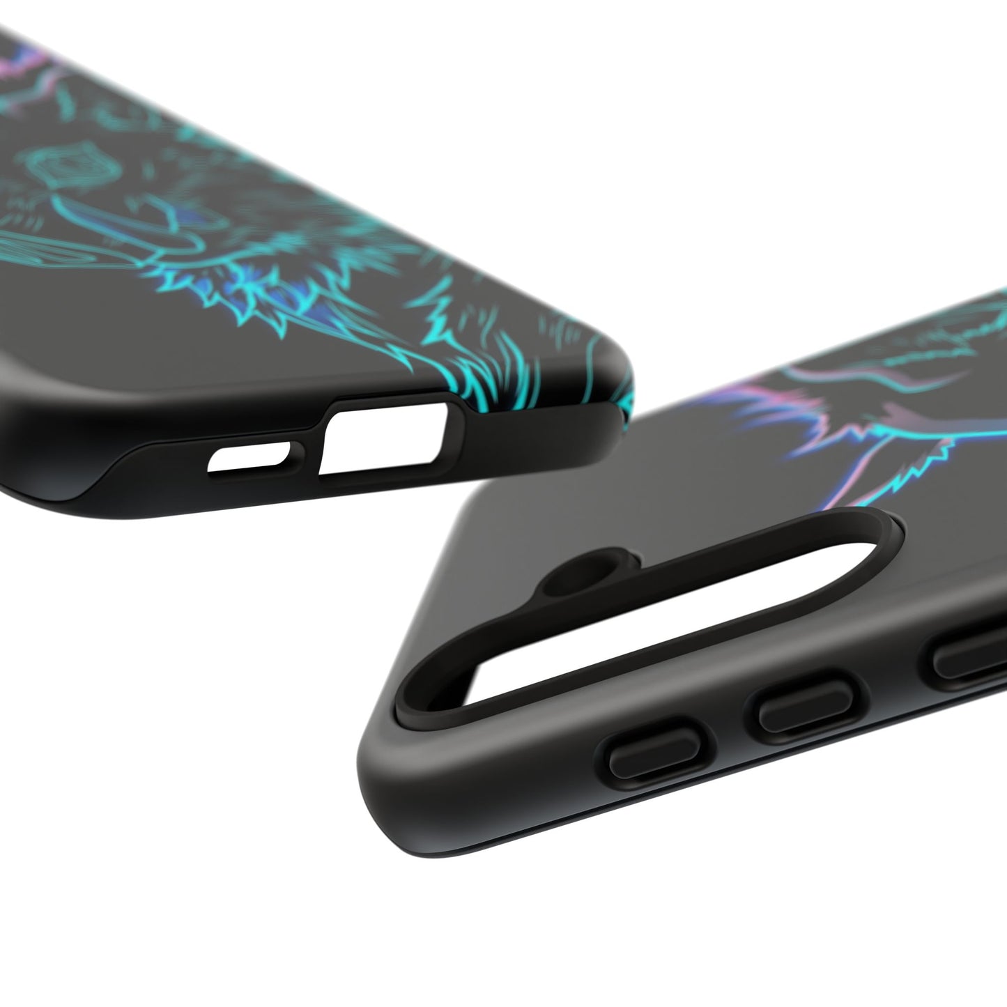 Tough Cases For iPhone, Galaxy, Anime Hashibira Beast Slayer Neon Design