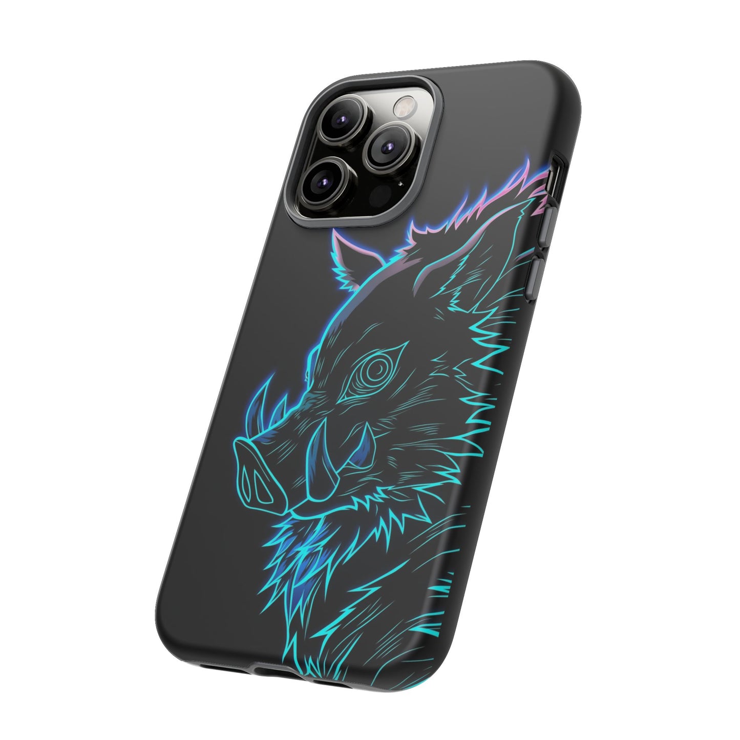 Tough Cases For iPhone, Galaxy, Anime Hashibira Beast Slayer Neon Design
