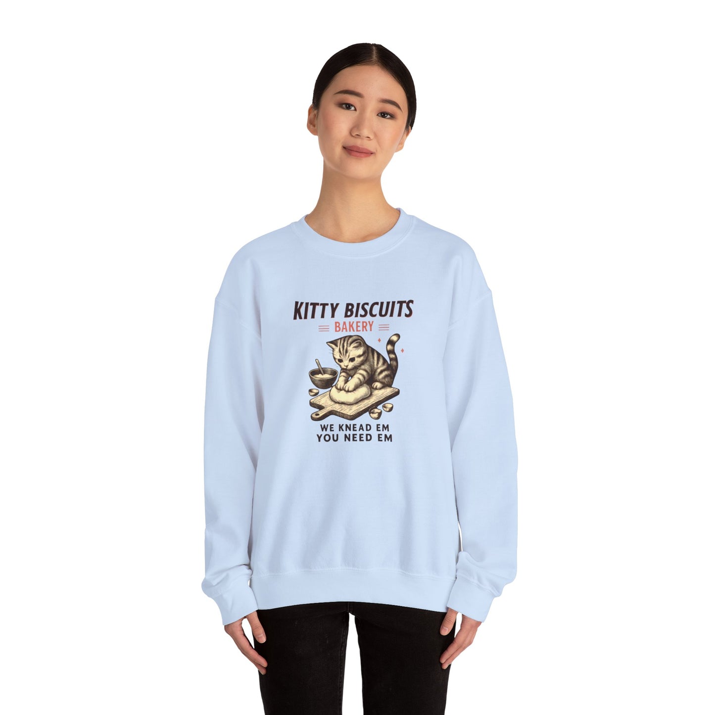 Kitty Biscuits Bakery Unisex Heavy Blend™ Crewneck Sweatshirt, Cozy Gift Idea
