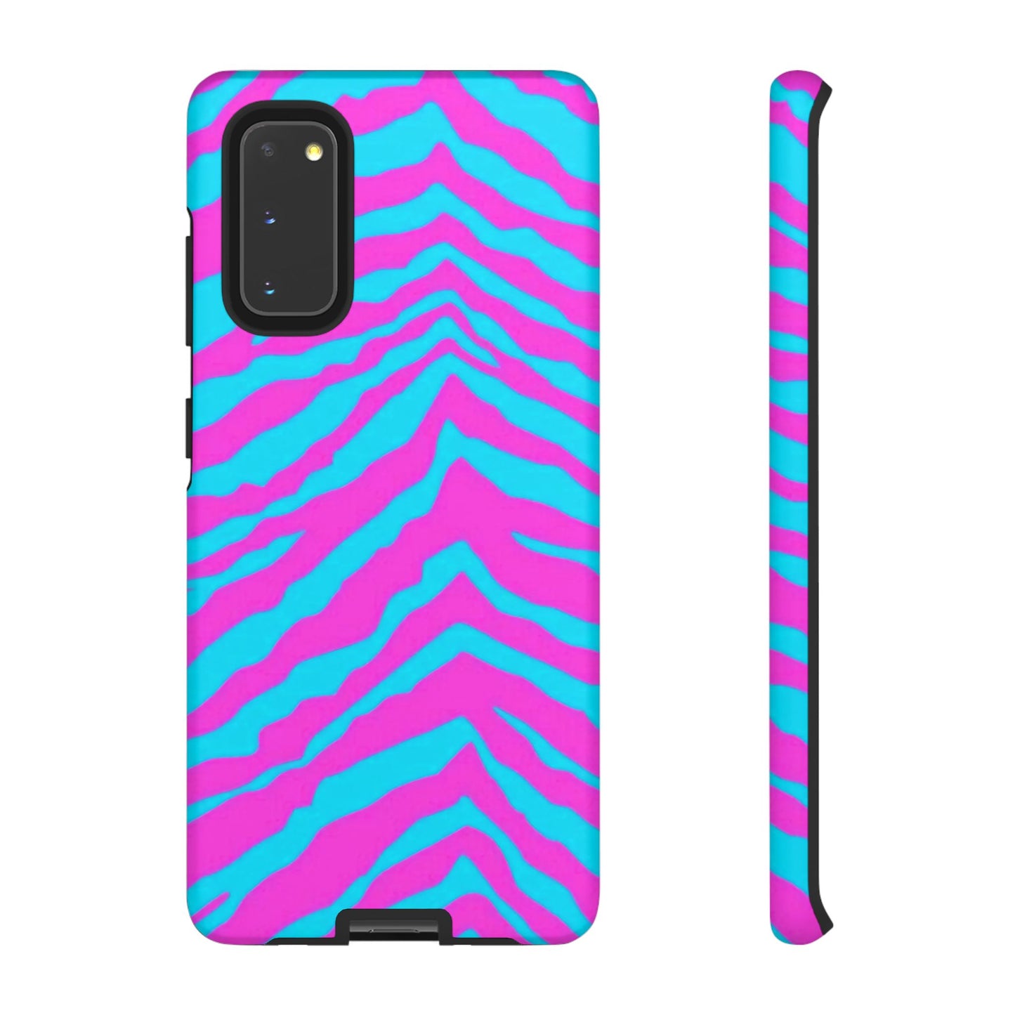 Animal Print Hot Pink And Teal Tough Case for iPhone, Galaxy and Google Pixel