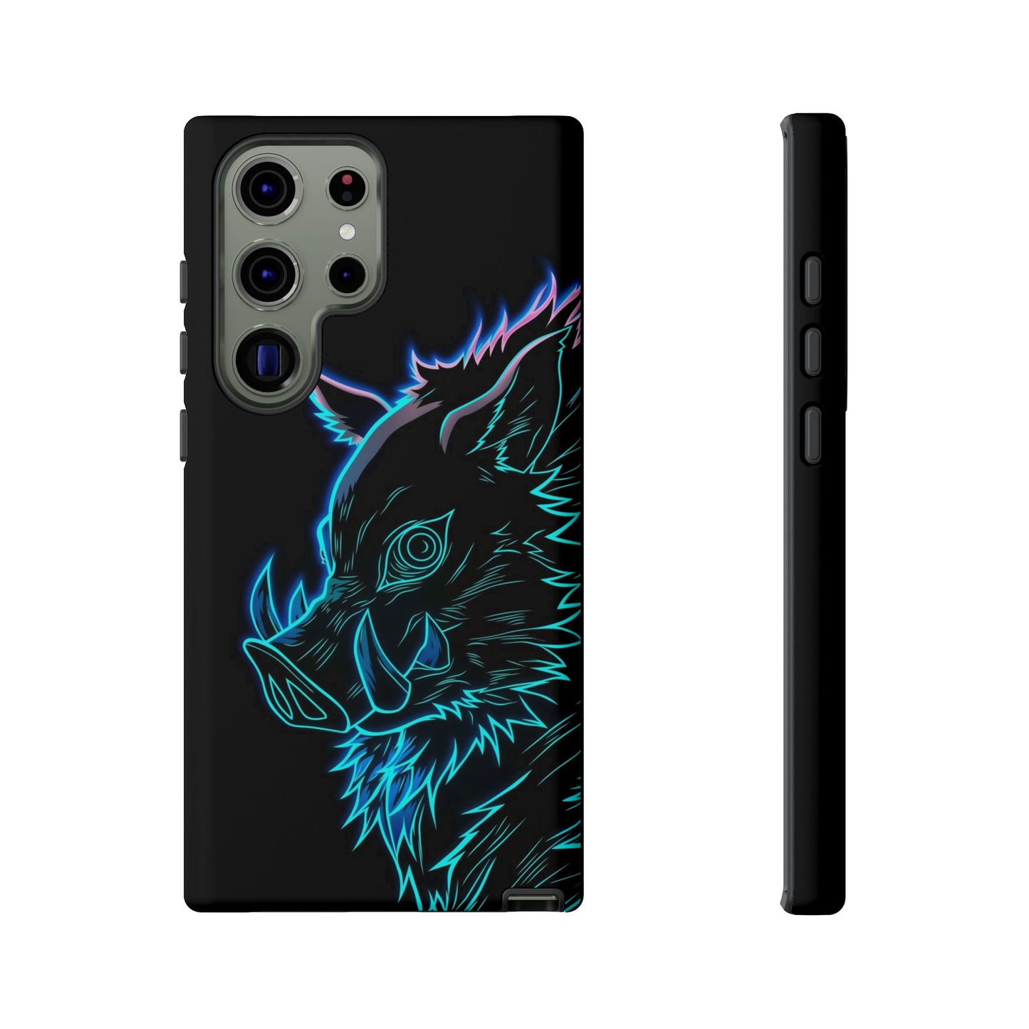 Tough Cases For iPhone, Galaxy, Anime Hashibira Beast Slayer Neon Design