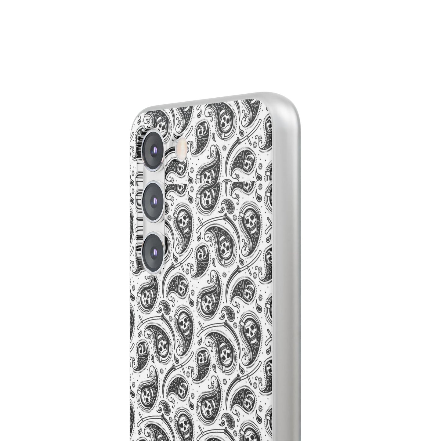Skull Paisley Pattern Phone Case TPU Soft Flexi Case for iPhones