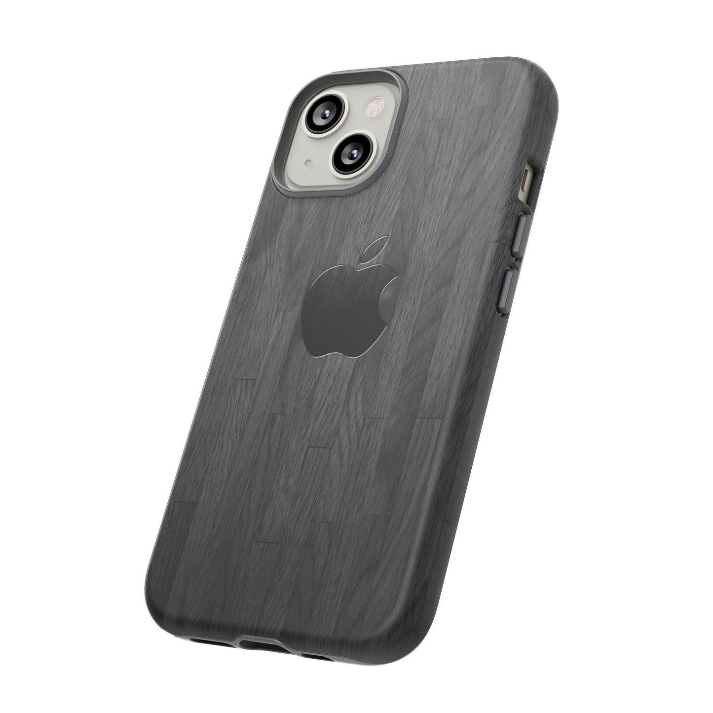 Tough Cases For iPhones, Gray Wood Color Rugged Phone Case