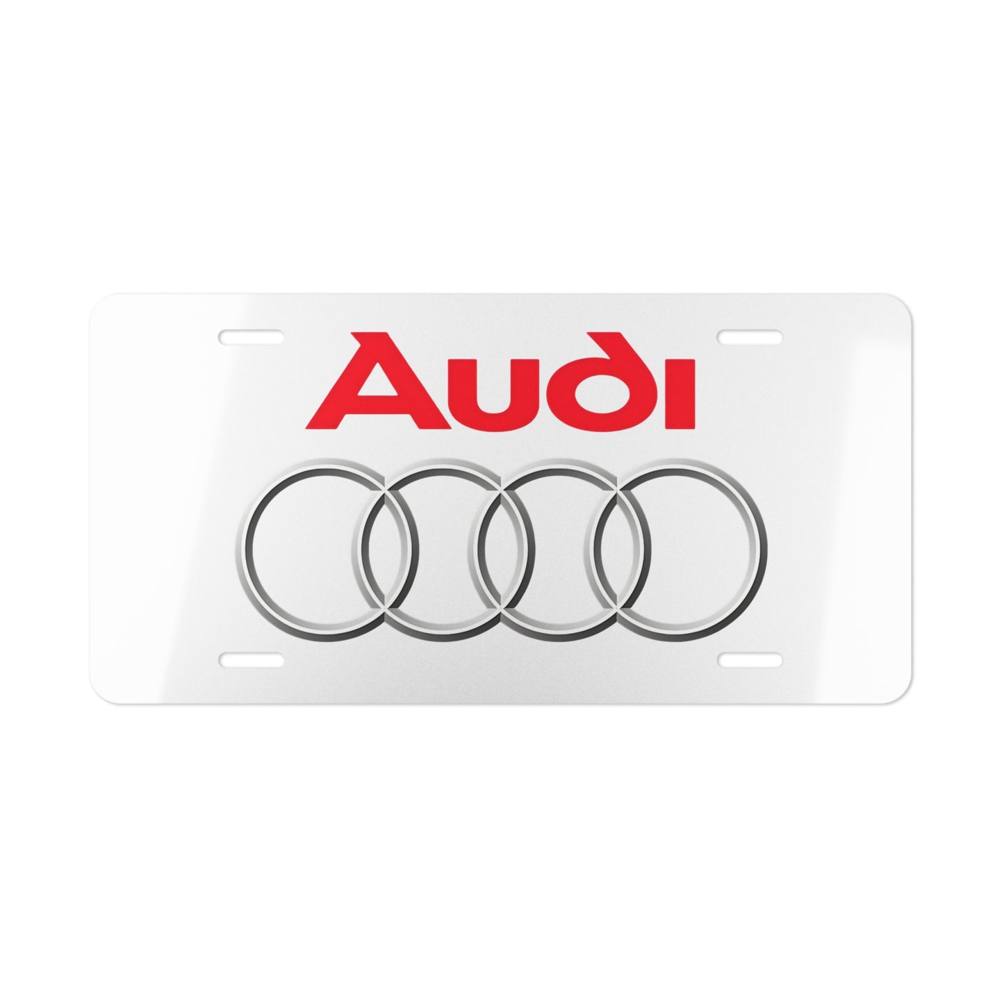 Compatible With Audi, White Front Vanity License Plate, Performance Motorsports