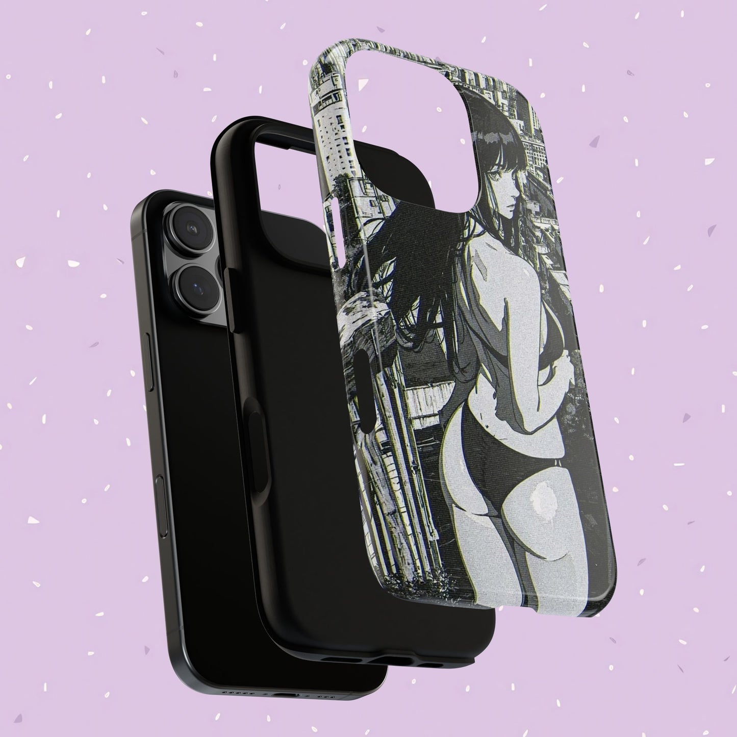 Tough Phone Case, Anime Manga Girl Bikini Design, iPhone, Galaxy, Google Pixel, Hentai Ecchi Art