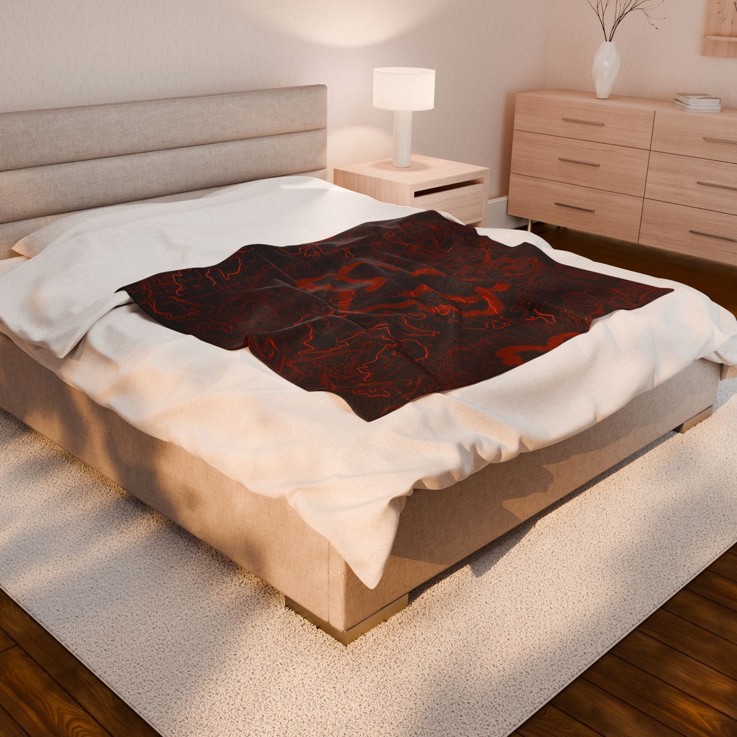Fox Racing Logo Velveteen Plush Blanket— Camouflage MTB Throw
