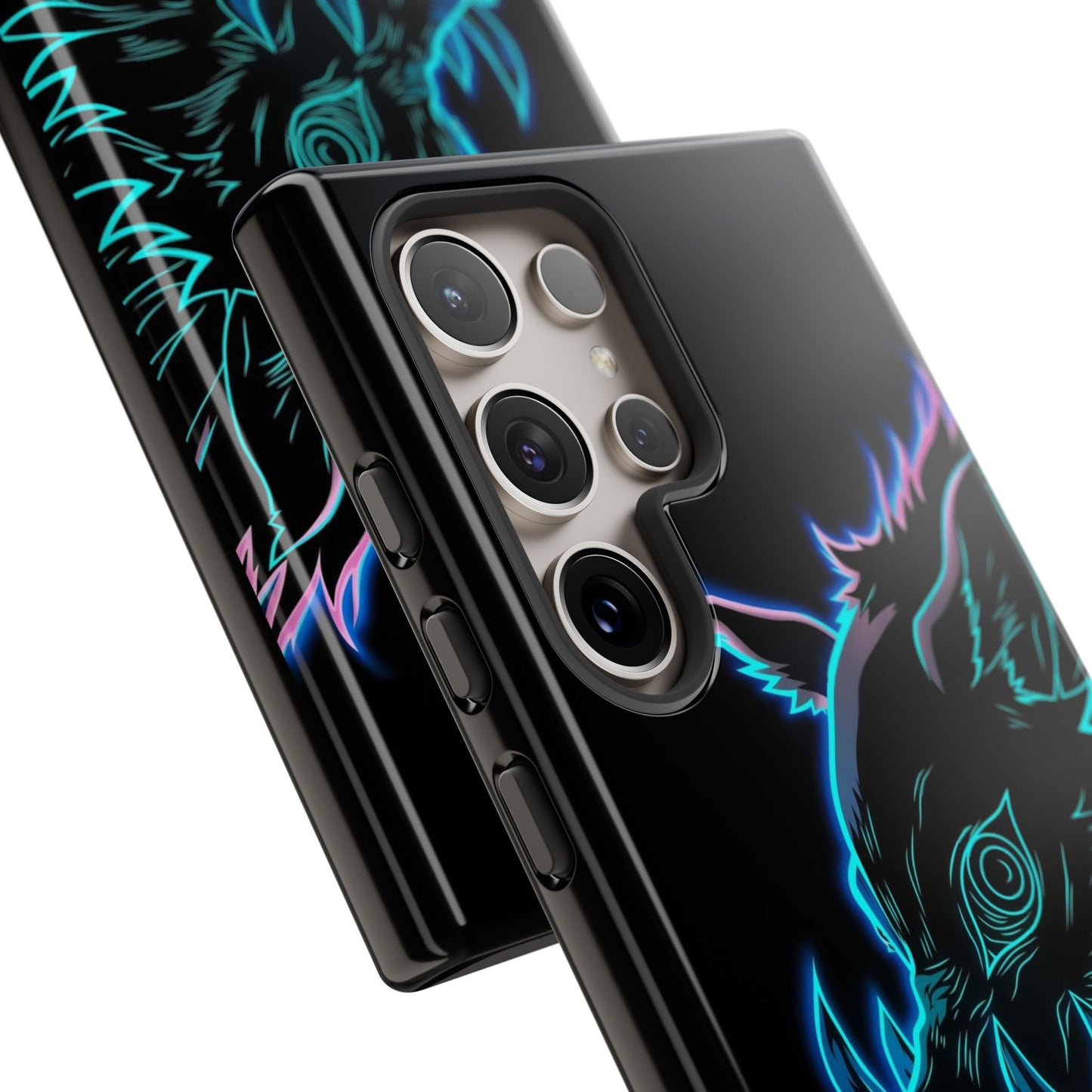 Tough Cases For iPhone, Galaxy, Anime Hashibira Beast Slayer Neon Design