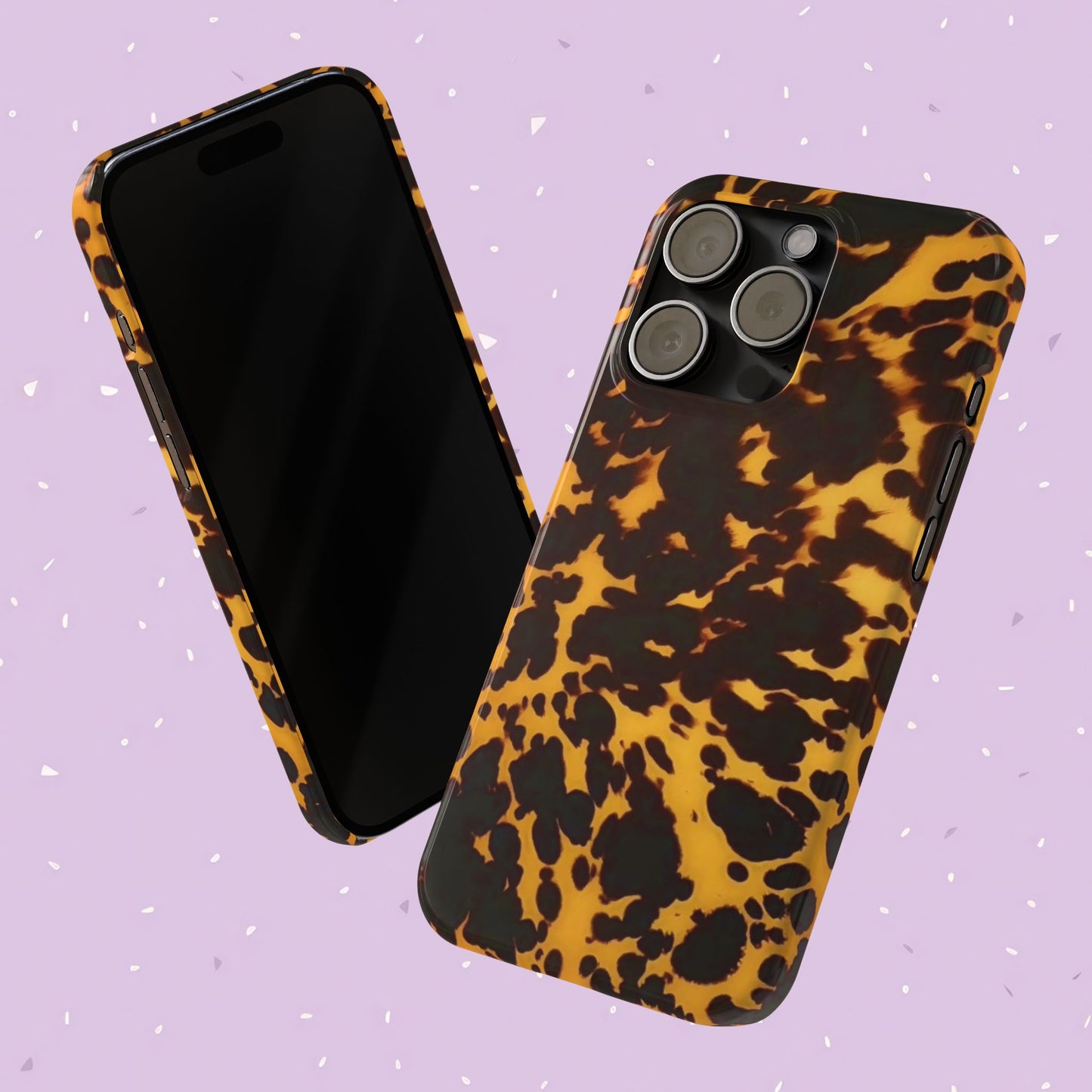 Two Tone Tortoiseshell iPhone Ultra Slim Cases, Glossy Finish