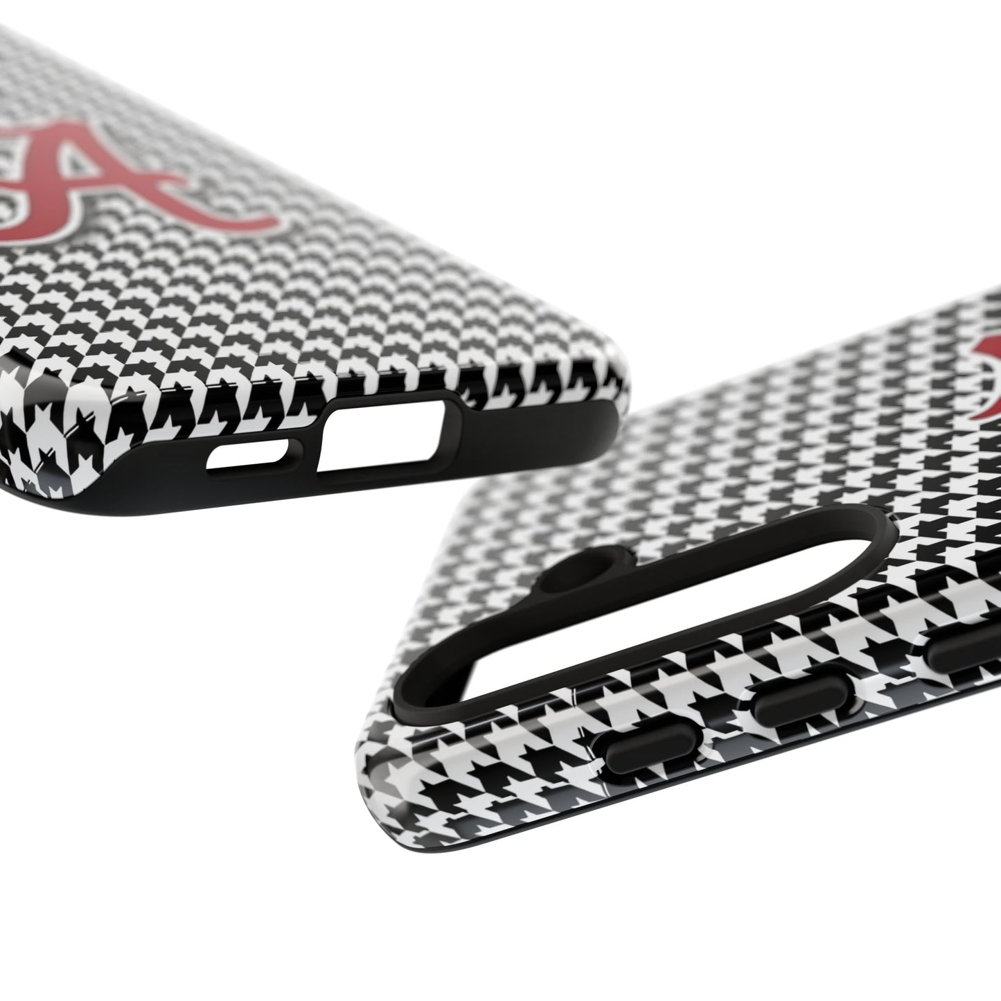 Alabama Houndstooth Phone Case, Tough Cases, College RTR Fan Gear, Initial A