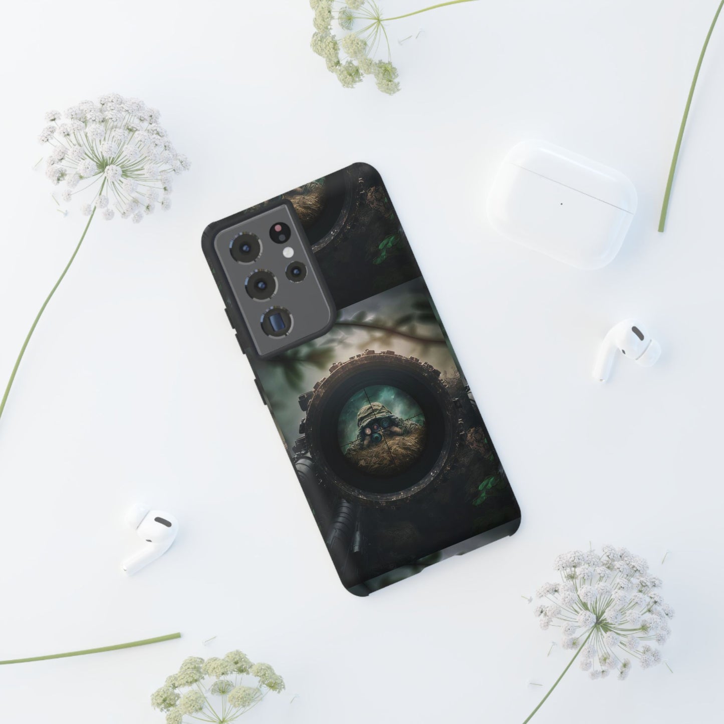 Sniper Scope Soldier Phone Case | Dual Layer Tough Cover  For iPhone