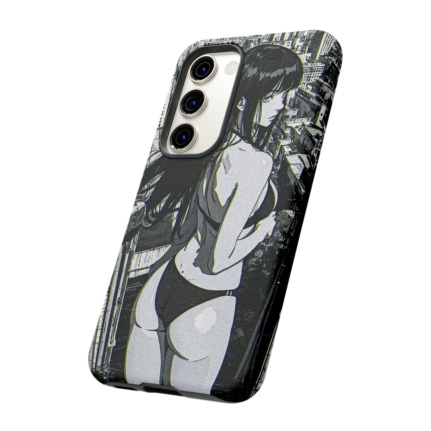 Tough Phone Case, Anime Manga Girl Bikini Design, iPhone, Galaxy, Google Pixel, Hentai Ecchi Art