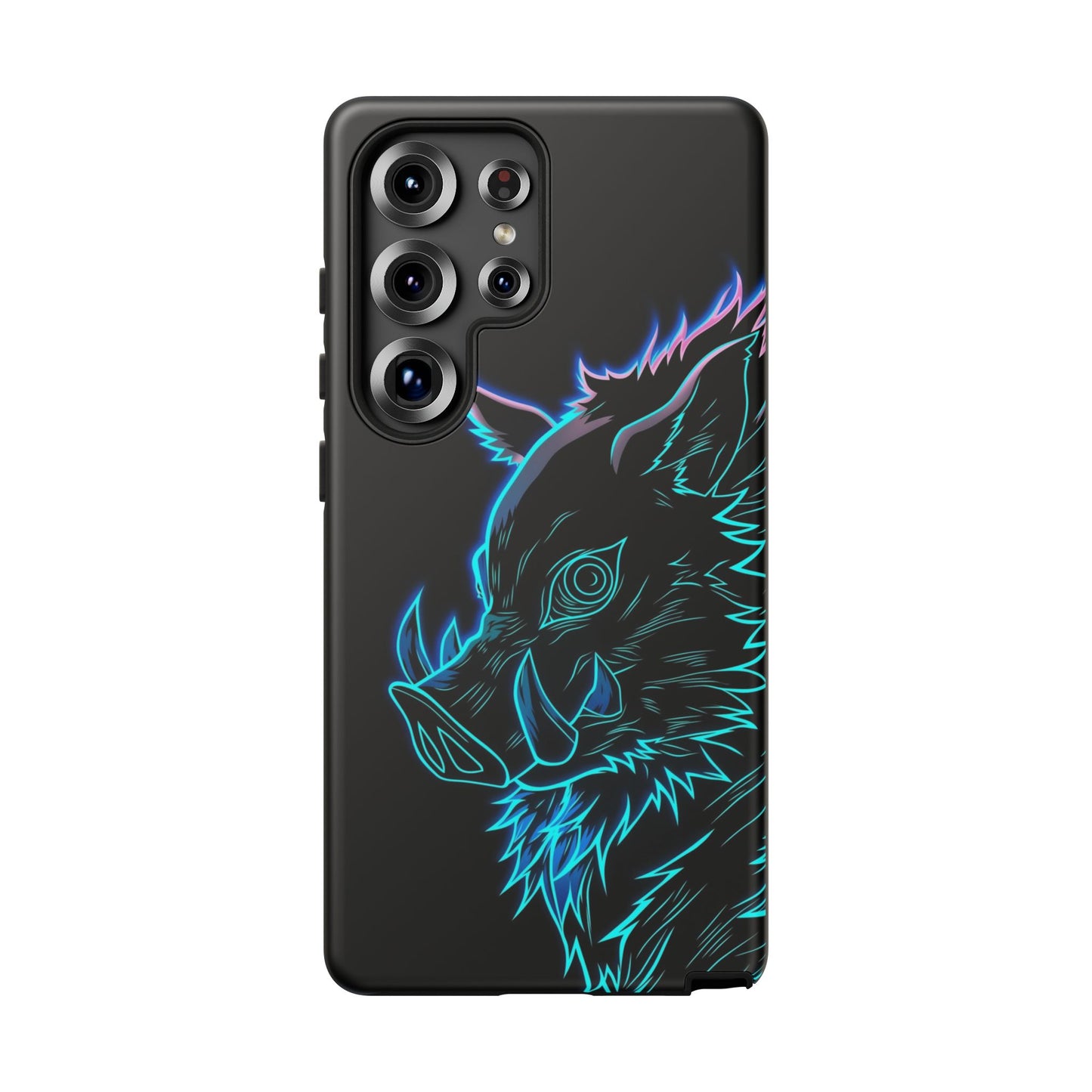 Tough Cases For iPhone, Galaxy, Anime Hashibira Beast Slayer Neon Design