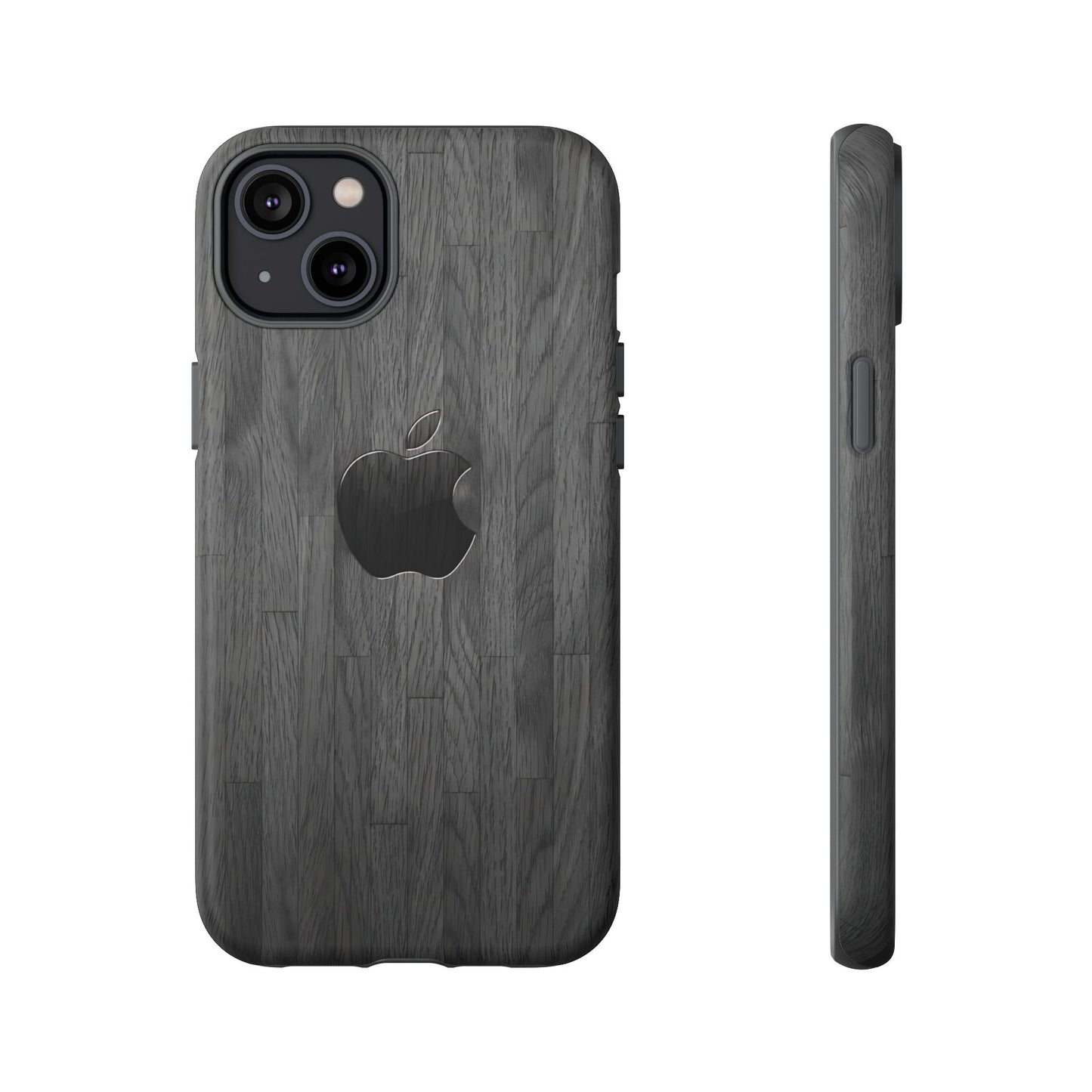 Tough Cases For iPhones, Gray Wood Color Rugged Phone Case