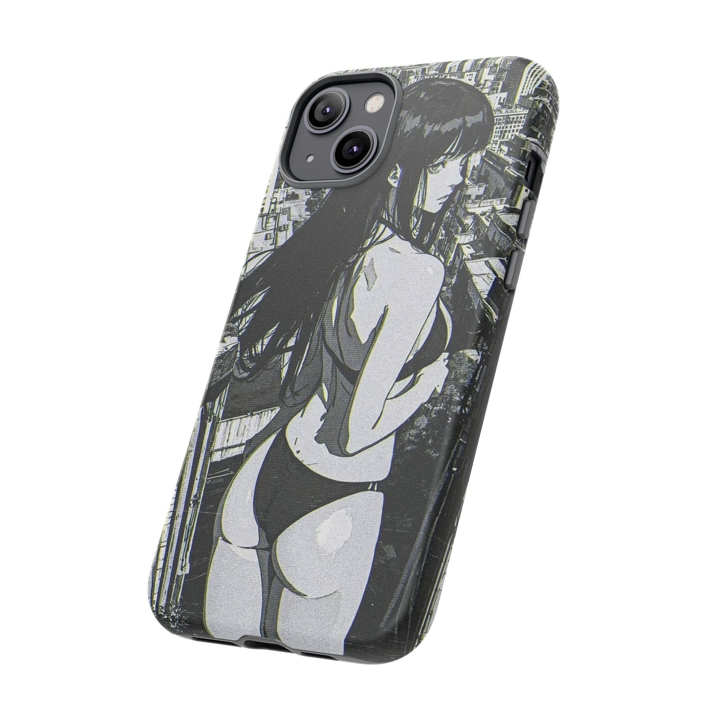 Tough Phone Case, Anime Manga Girl Bikini Design, iPhone, Galaxy, Google Pixel, Hentai Ecchi Art